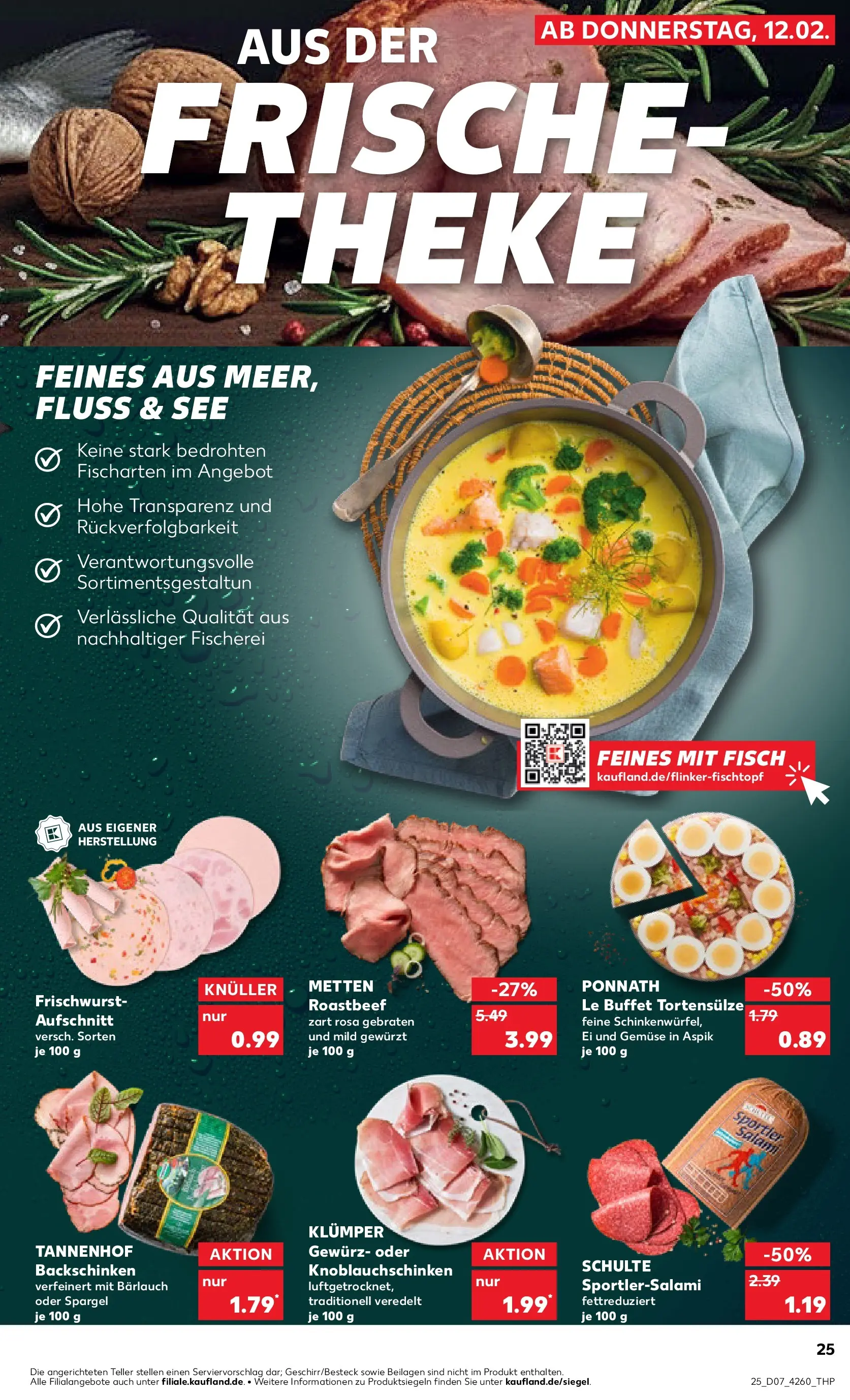Prospekt Kaufland ab 16.02.2026 » Angebote Online zum Blättern | Seite: 25 | Produkte: Theke, Spargel, Fisch, Gemüse