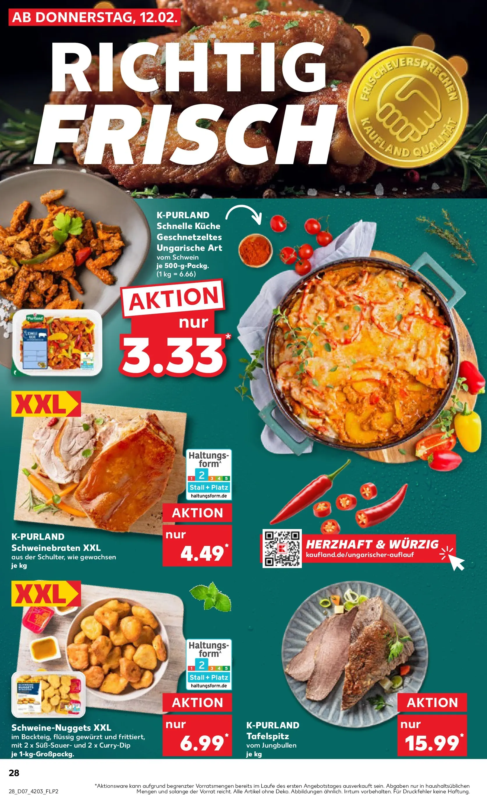 Prospekt Kaufland ab 16.02.2026 » Angebote Online zum Blättern | Seite: 28 | Produkte: Tafelspitz, Küche