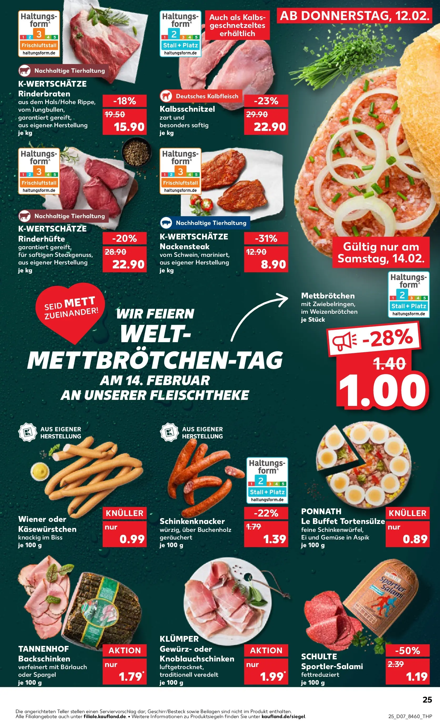 Prospekt Kaufland ab 16.02.2026 » Angebote Online zum Blättern | Seite: 25 | Produkte: Rinderbraten, Spargel, Gemüse, Steak
