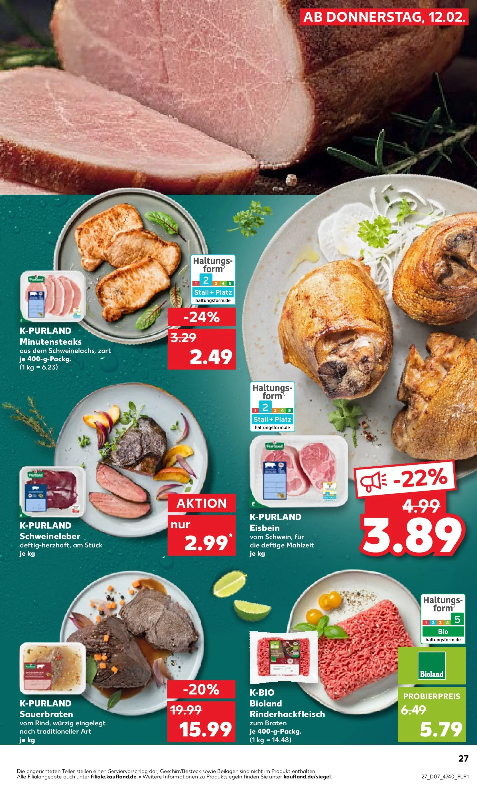 Prospekt Kaufland ab 16.02.2026 » Angebote Online zum Blättern | Seite: 27 | Produkte: Steak