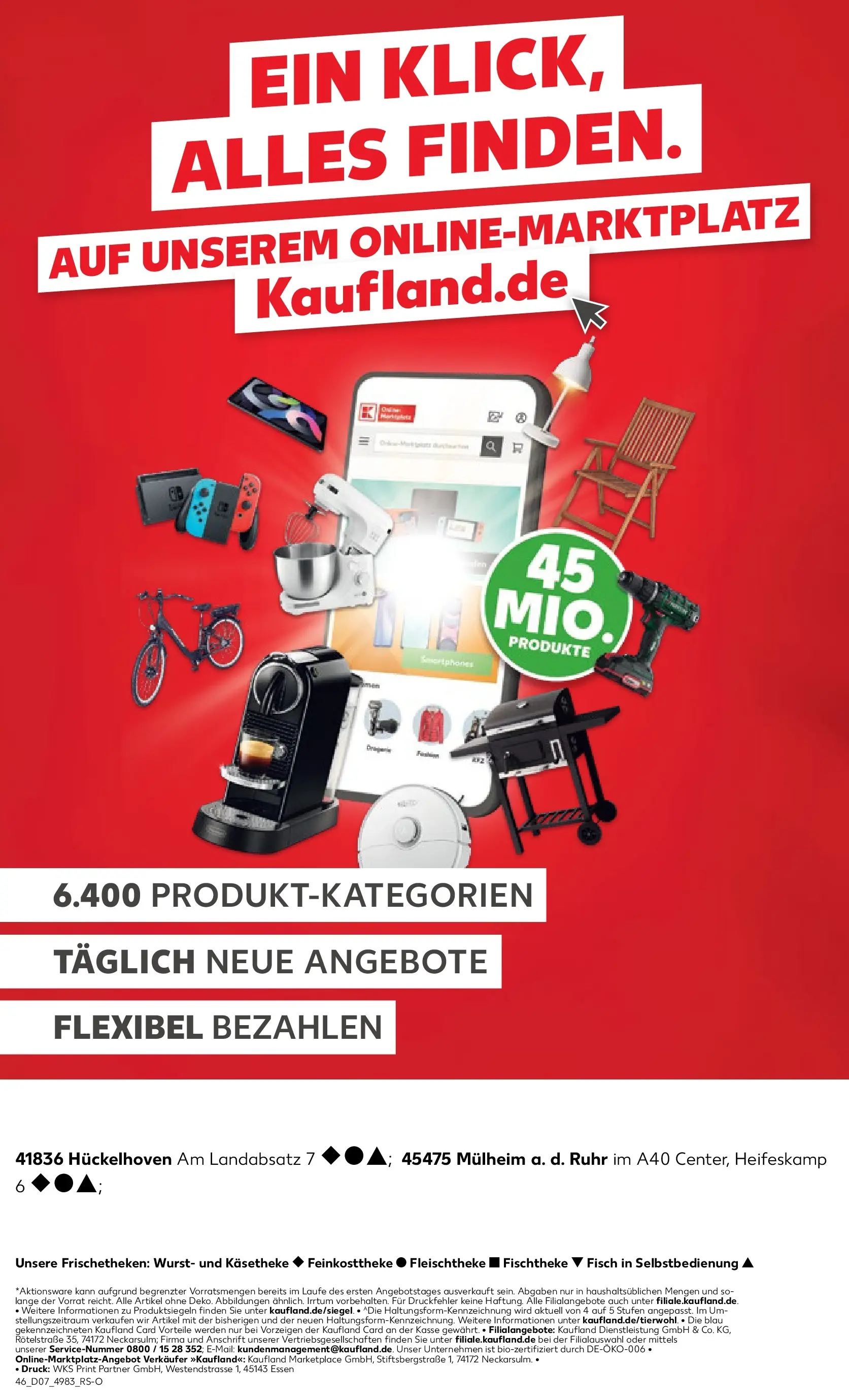 Prospekt Kaufland ab 16.02.2026 » Angebote Online zum Blättern | Seite: 46 | Produkte: Grill, Lampe, Wurst, Smartphone