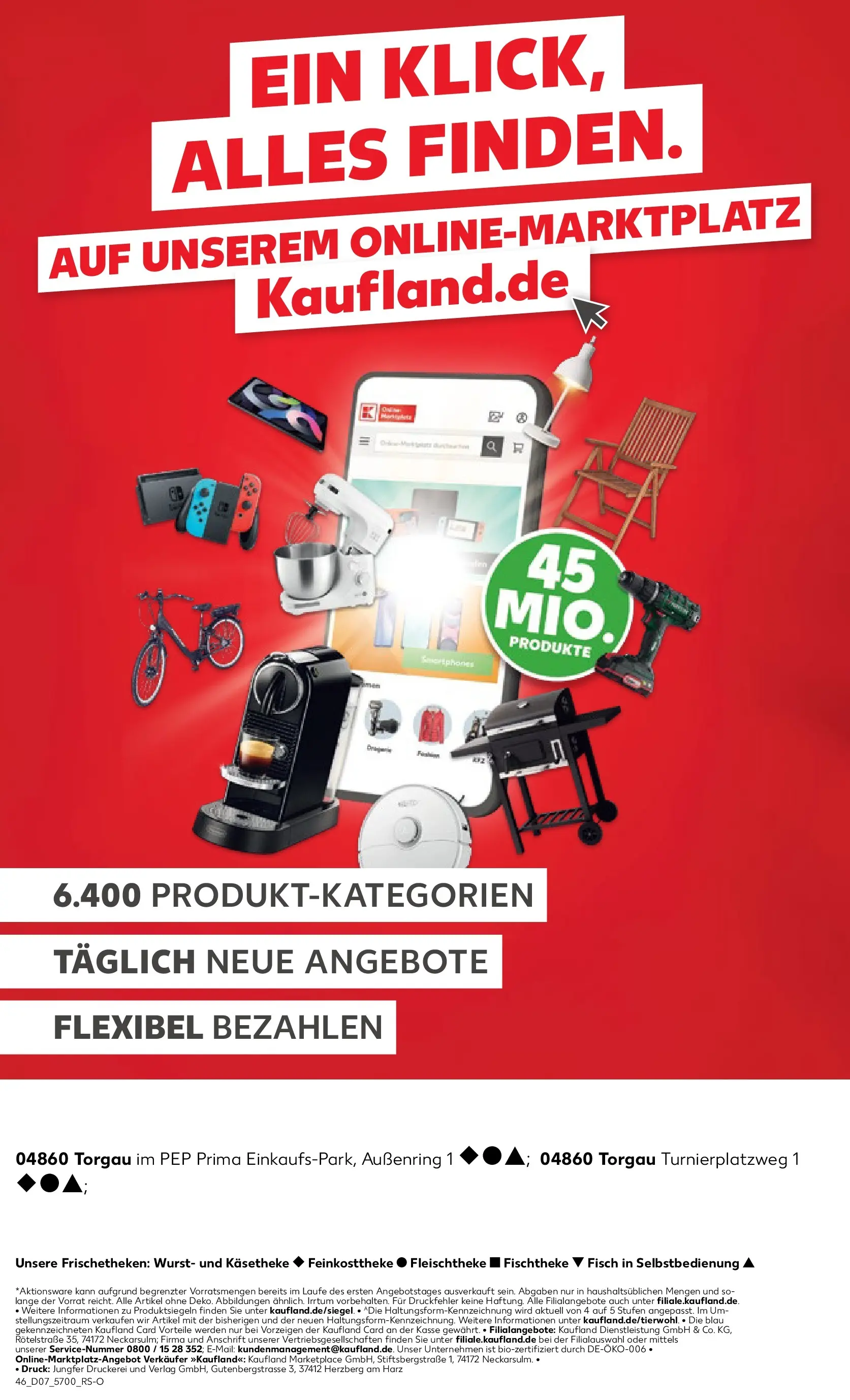 Prospekt Kaufland ab 16.02.2026 » Angebote Online zum Blättern | Seite: 46 | Produkte: Kaffeemaschine, Stuhl, Lampe, Wurst