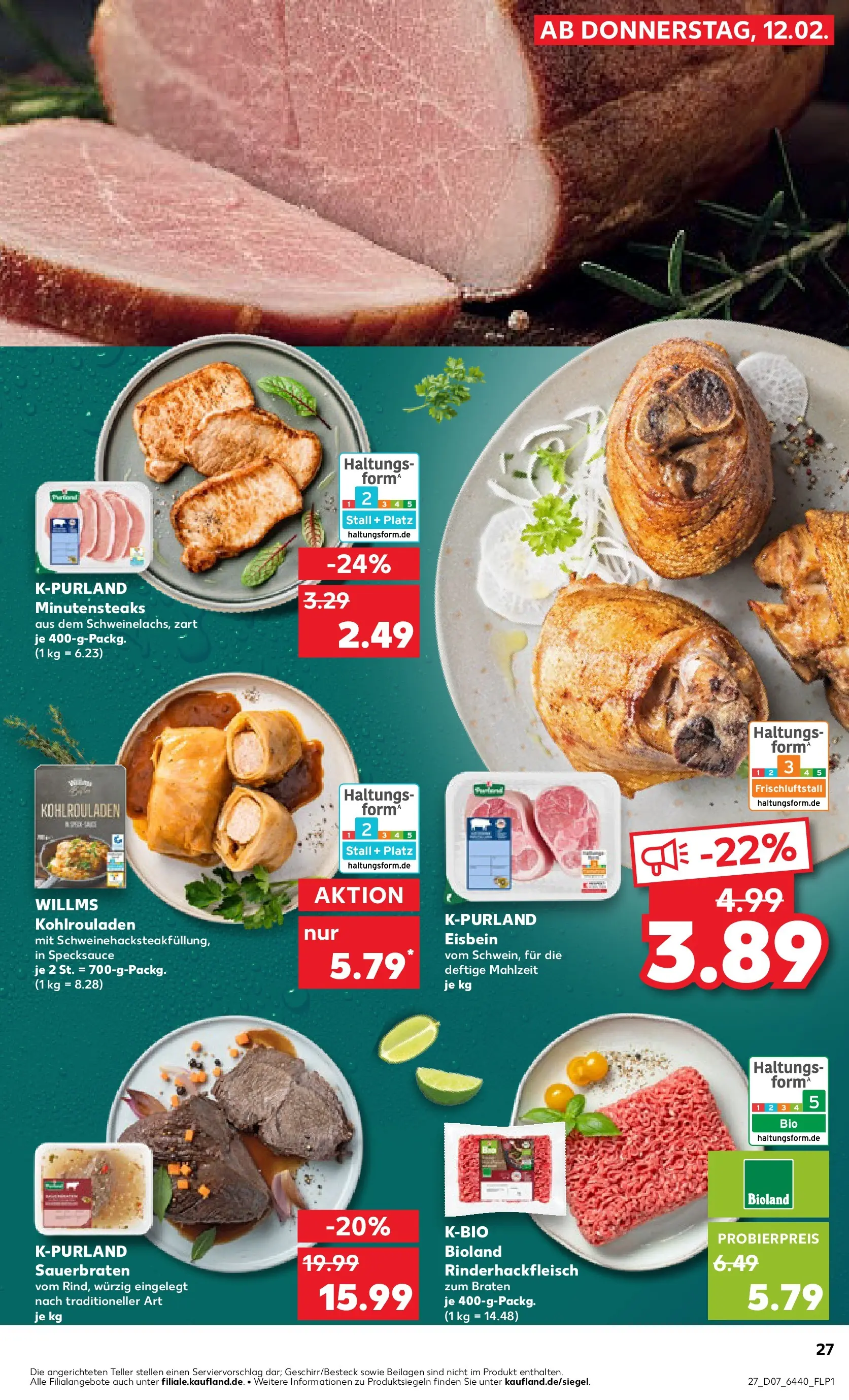 Prospekt Kaufland ab 16.02.2026 » Angebote Online zum Blättern | Seite: 27 | Produkte: Steak