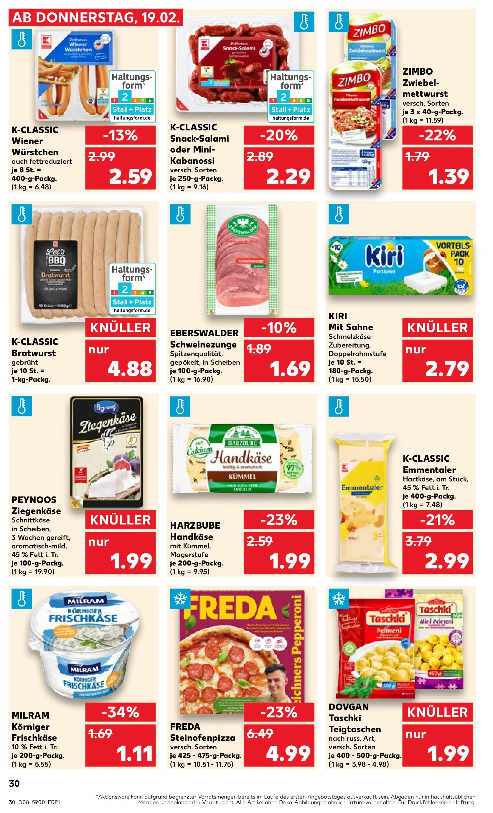 Prospekt Kaufland ab 18.02.2026 » Angebote Online zum Blättern | Seite: 38 | Produkte: Wiener wurstchen, Milram, Sahne, Frischkase