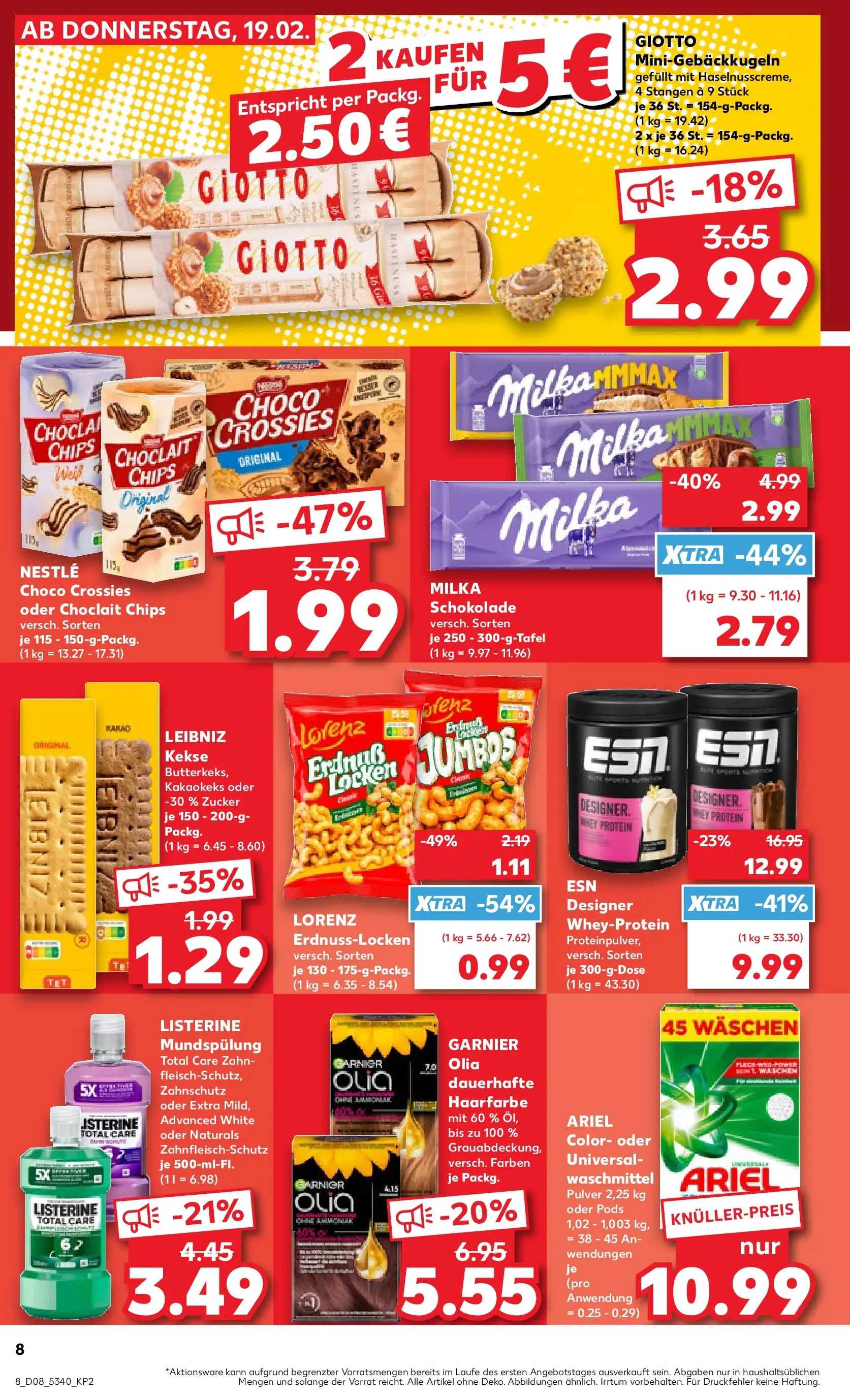 Prospekt Kaufland ab 19.02.2026 » Angebote Online zum Blättern | Seite: 16 | Produkte: Milka, Haarfarbe, Waschmittel, Zucker