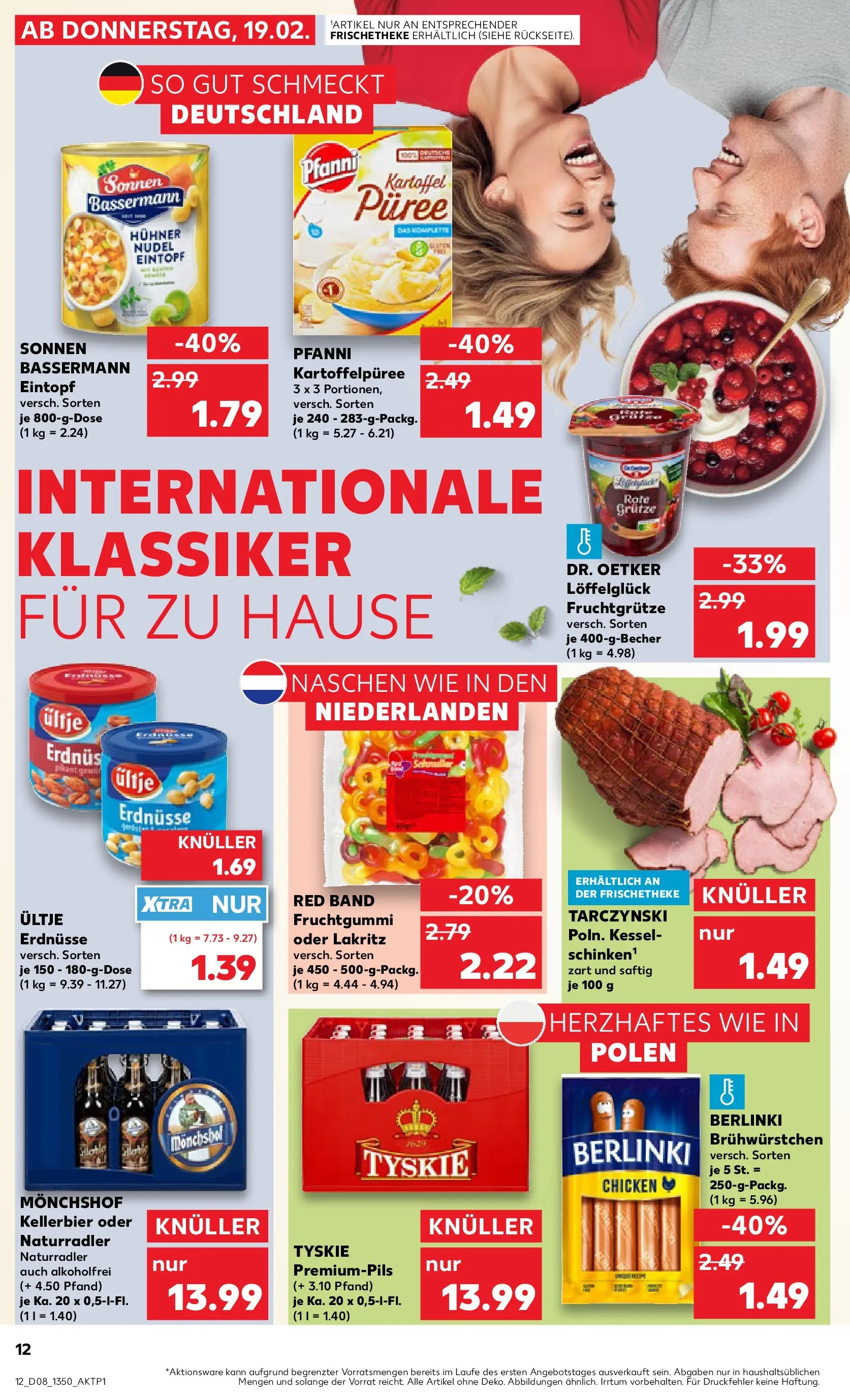 Prospekt Kaufland ab 19.02.2026 » Angebote Online zum Blättern | Seite: 20 | Produkte: Monchshof, Ultje erdnusse, Erdnüsse, Tyskie