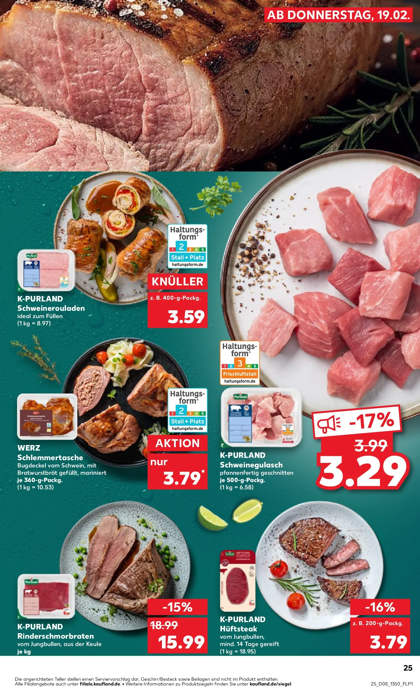 Prospekt Kaufland ab 19.02.2026 » Angebote Online zum Blättern | Seite: 33 | Produkte: Schweinegulasch