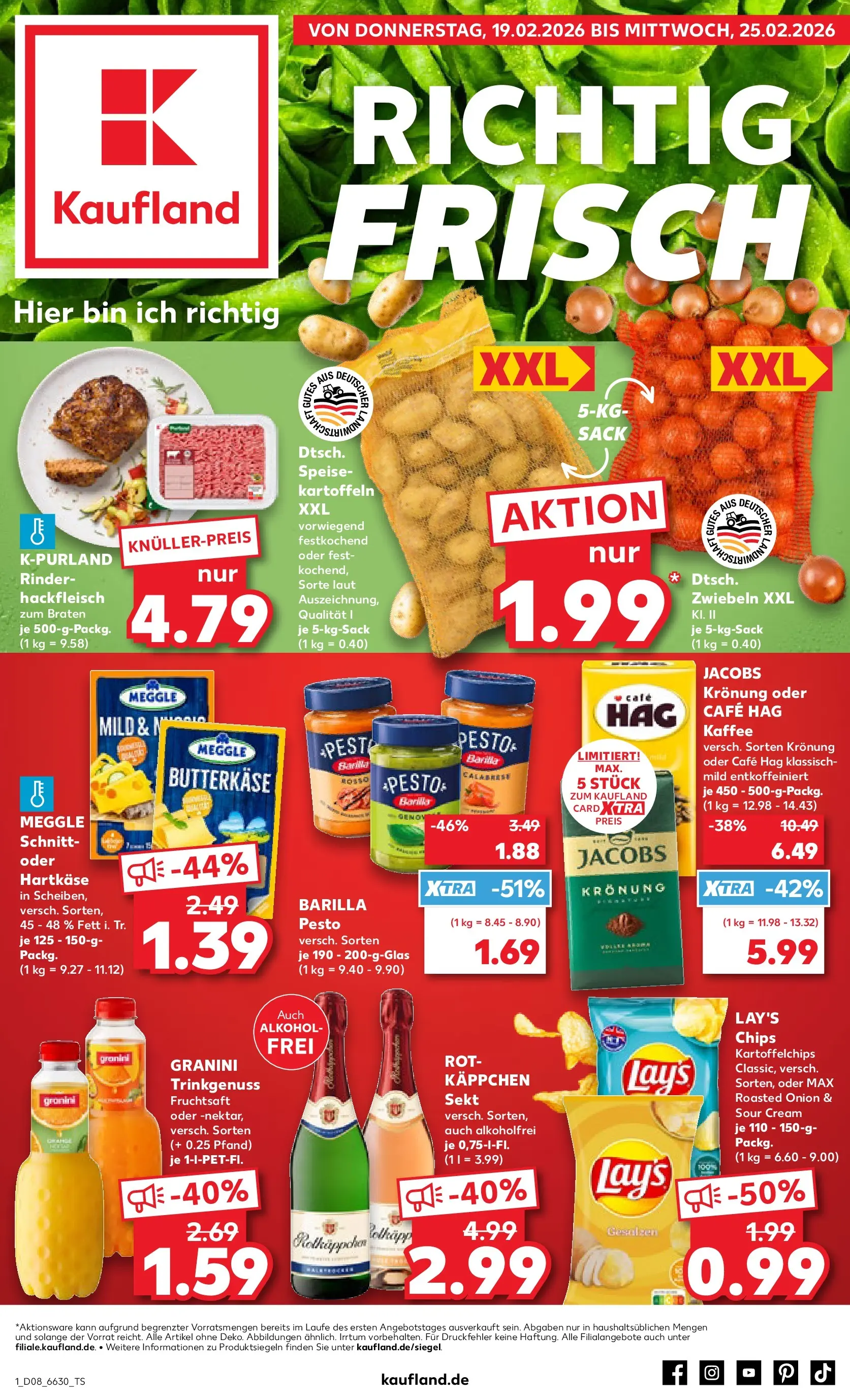 Prospekt Kaufland ab 18.02.2026 » Angebote Online zum Blättern | Seite: 9 | Produkte: Kaffee, Barilla pesto, Chips, Fruchtsaft