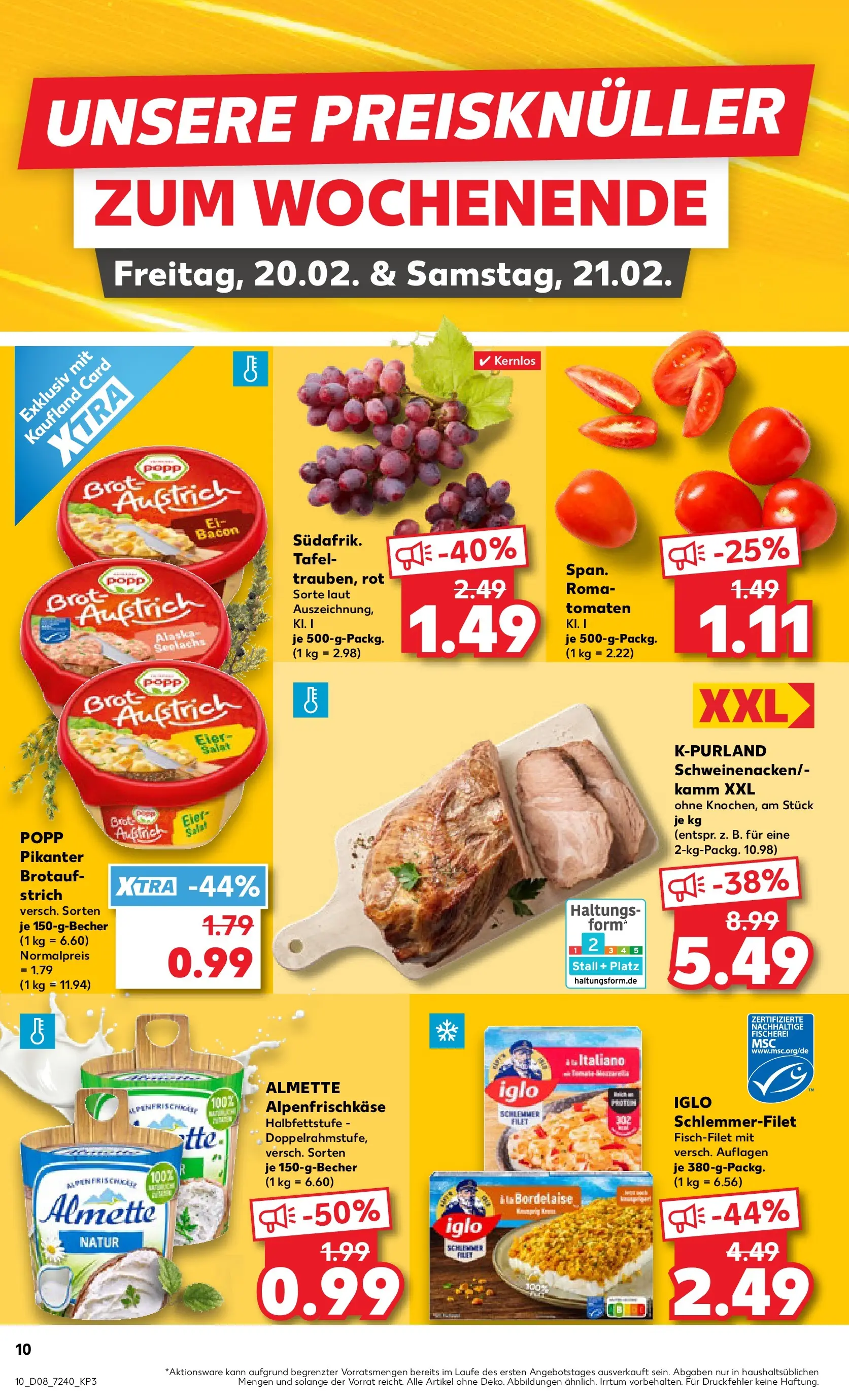 Prospekt Kaufland ab 18.02.2026 » Angebote Online zum Blättern | Seite: 18 | Produkte: Almette, Iglo, Brot, Salat