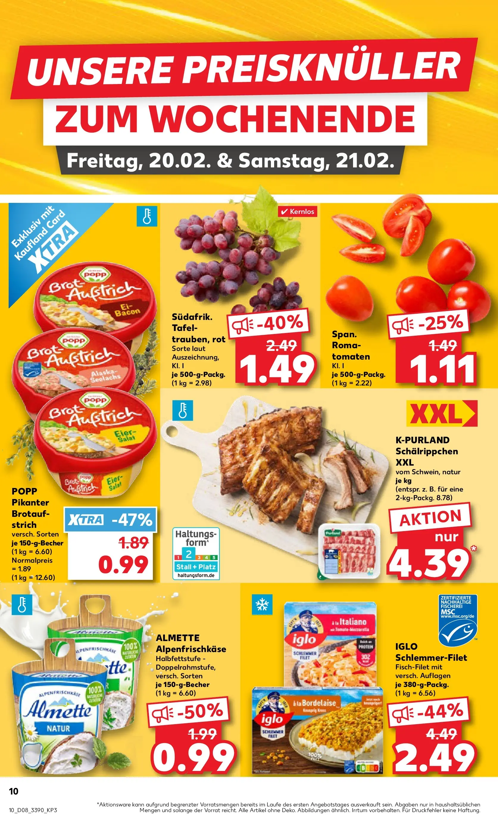 Prospekt Kaufland ab 19.02.2026 » Angebote Online zum Blättern | Seite: 18 | Produkte: Almette, Eier, Iglo, Tomaten
