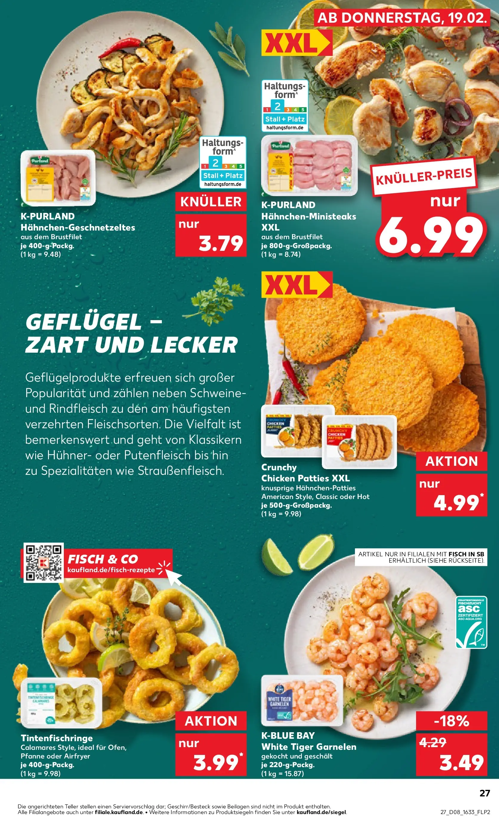 Prospekt Kaufland ab 18.02.2026 » Angebote Online zum Blättern | Seite: 35 | Produkte: Garnelen, Fisch, Rindfleisch, Steak