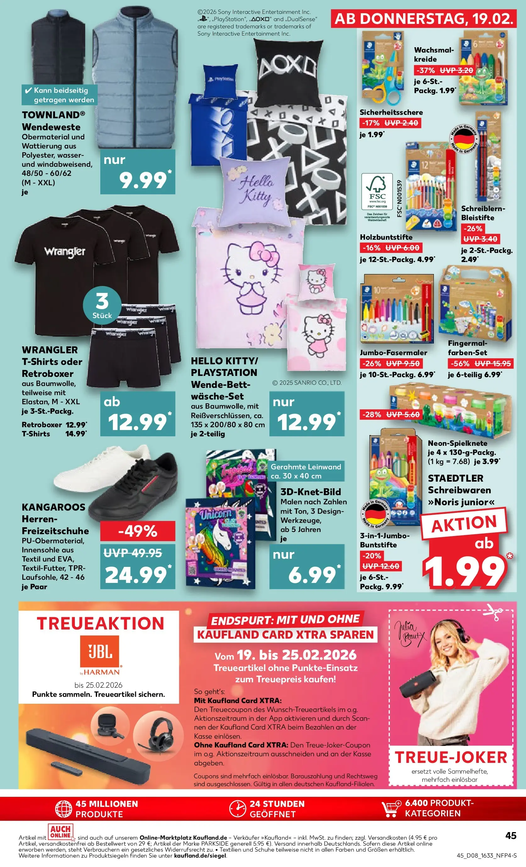 Prospekt Kaufland ab 18.02.2026 » Angebote Online zum Blättern | Seite: 53 | Produkte: Playstation, Sony, T-Shirt, Wasser