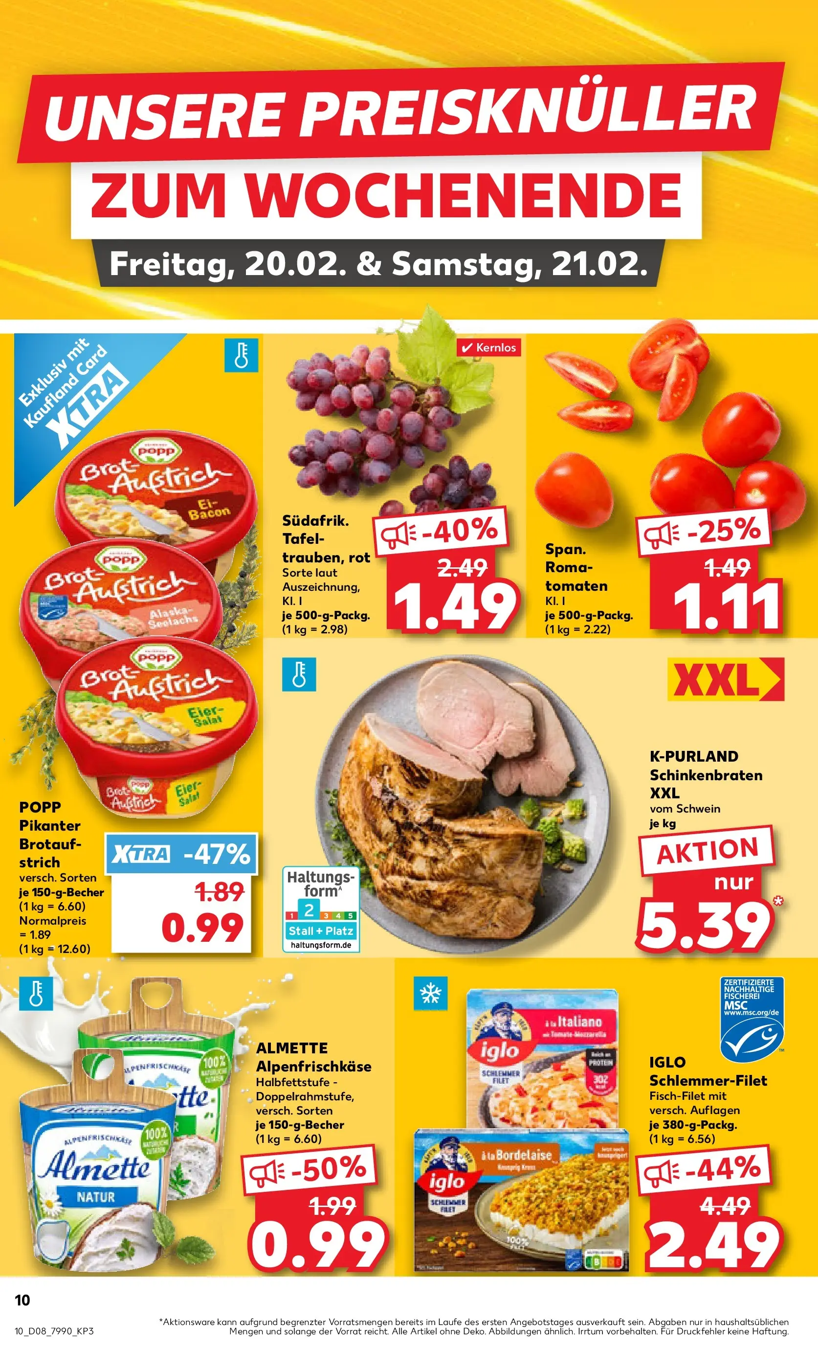 Prospekt Kaufland ab 18.02.2026 » Angebote Online zum Blättern | Seite: 18 | Produkte: Almette, Iglo, Tomaten, Brot