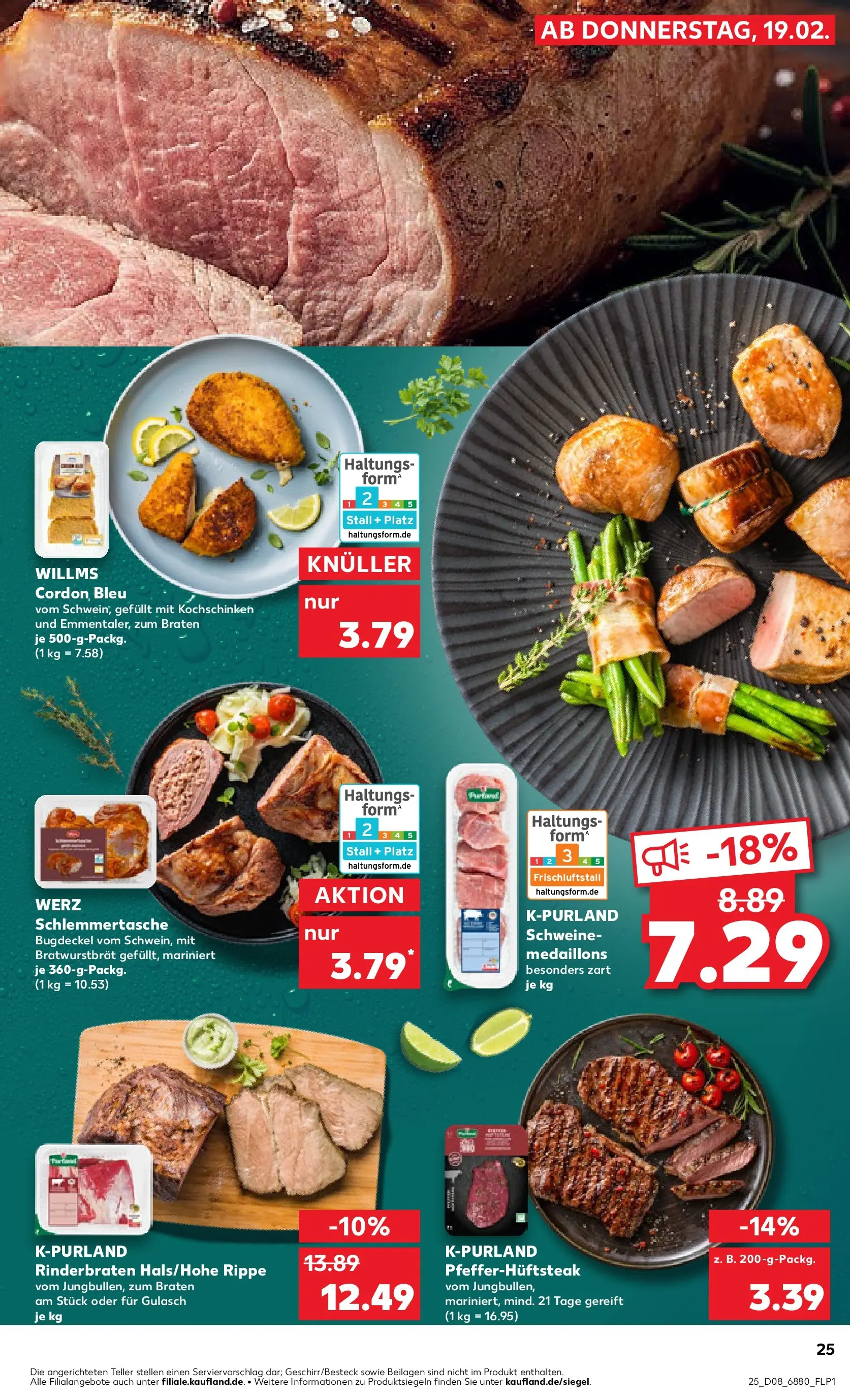 Prospekt Kaufland ab 18.02.2026 » Angebote Online zum Blättern | Seite: 33 | Produkte: Rinderbraten, Gulasch, Steak