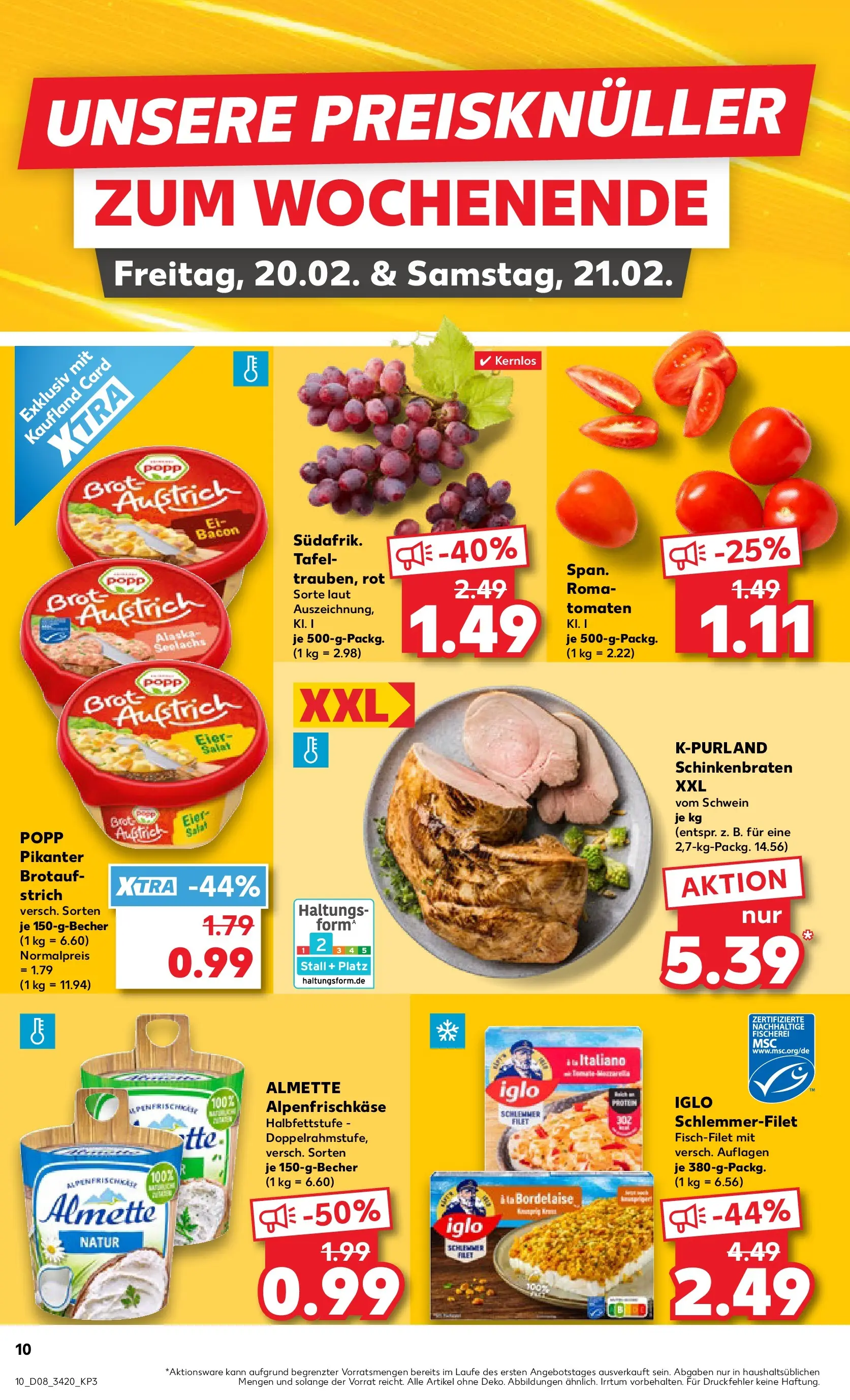 Prospekt Kaufland ab 18.02.2026 » Angebote Online zum Blättern | Seite: 18 | Produkte: Almette, Iglo, Tomaten, Brot