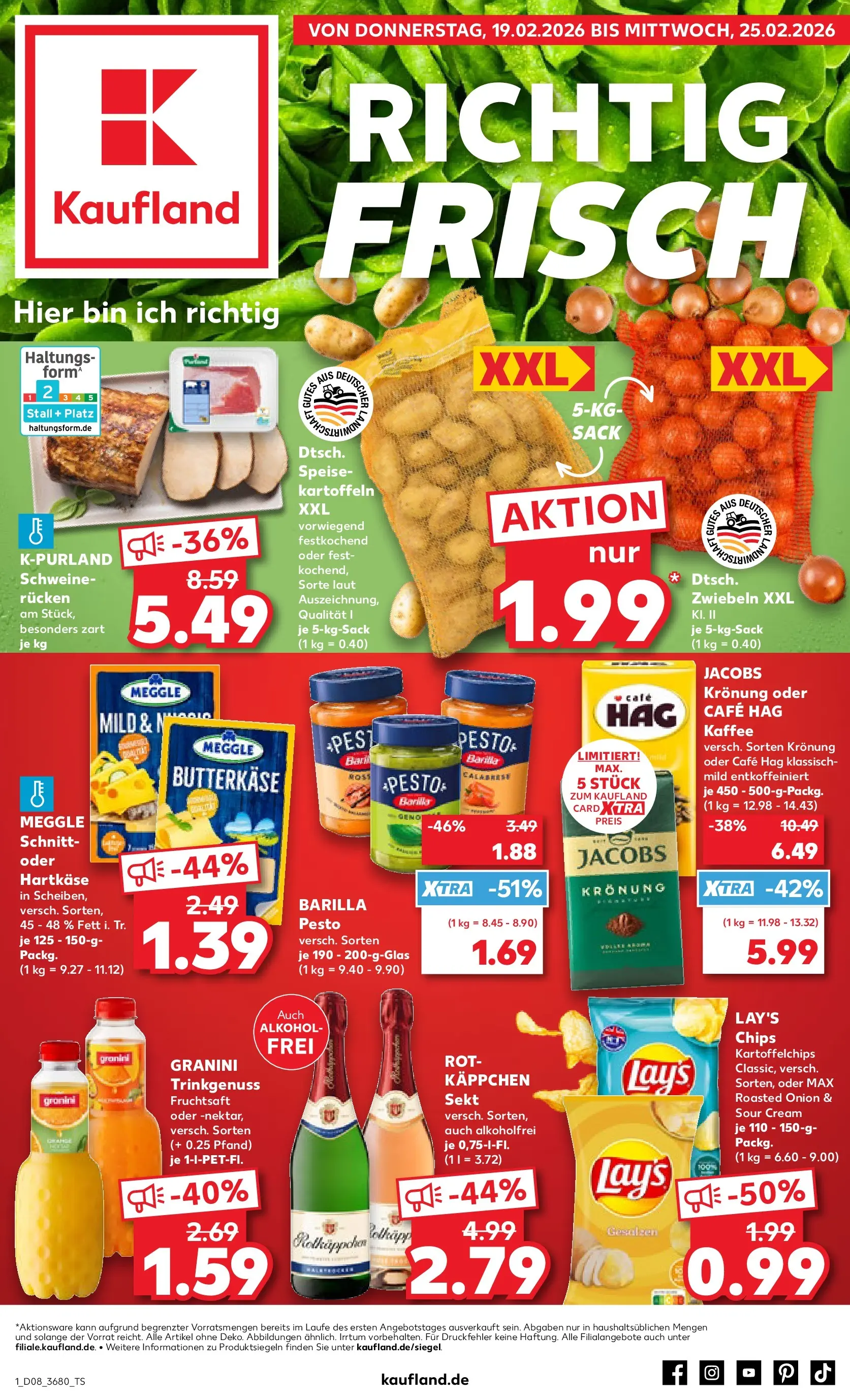 Prospekt Kaufland ab 19.02.2026 » Angebote und Werbung Online | Seite: 9 | Produkte: Barilla, Sekt, Barilla pesto, Granini Prospekt Kaufland ab 19.02.2026 » Angebote Online zum Blättern | Seite: 9 | Produkte: Barilla, Sekt, Barilla pesto, Granini