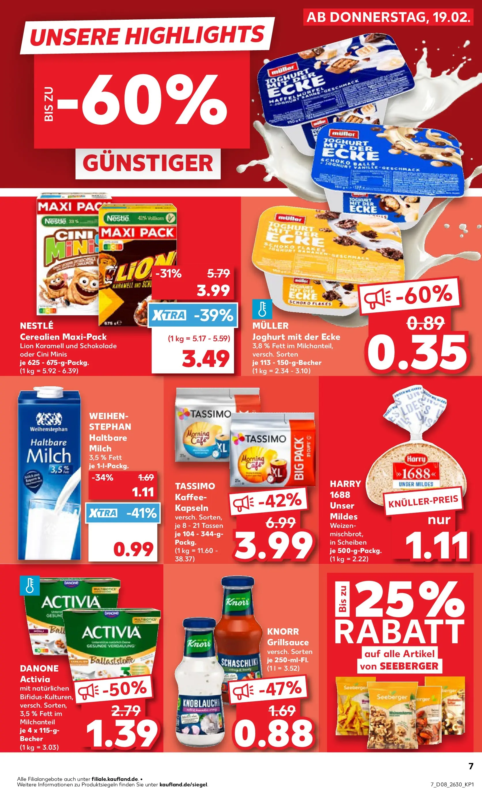 Prospekt Kaufland ab 19.02.2026 » Angebote und Werbung Online | Seite: 15 | Produkte: Joghurt, Schokolade, Knorr, Tassimo Prospekt Kaufland ab 19.02.2026 » Angebote Online zum Blättern | Seite: 15 | Produkte: Joghurt, Schokolade, Knorr, Tassimo