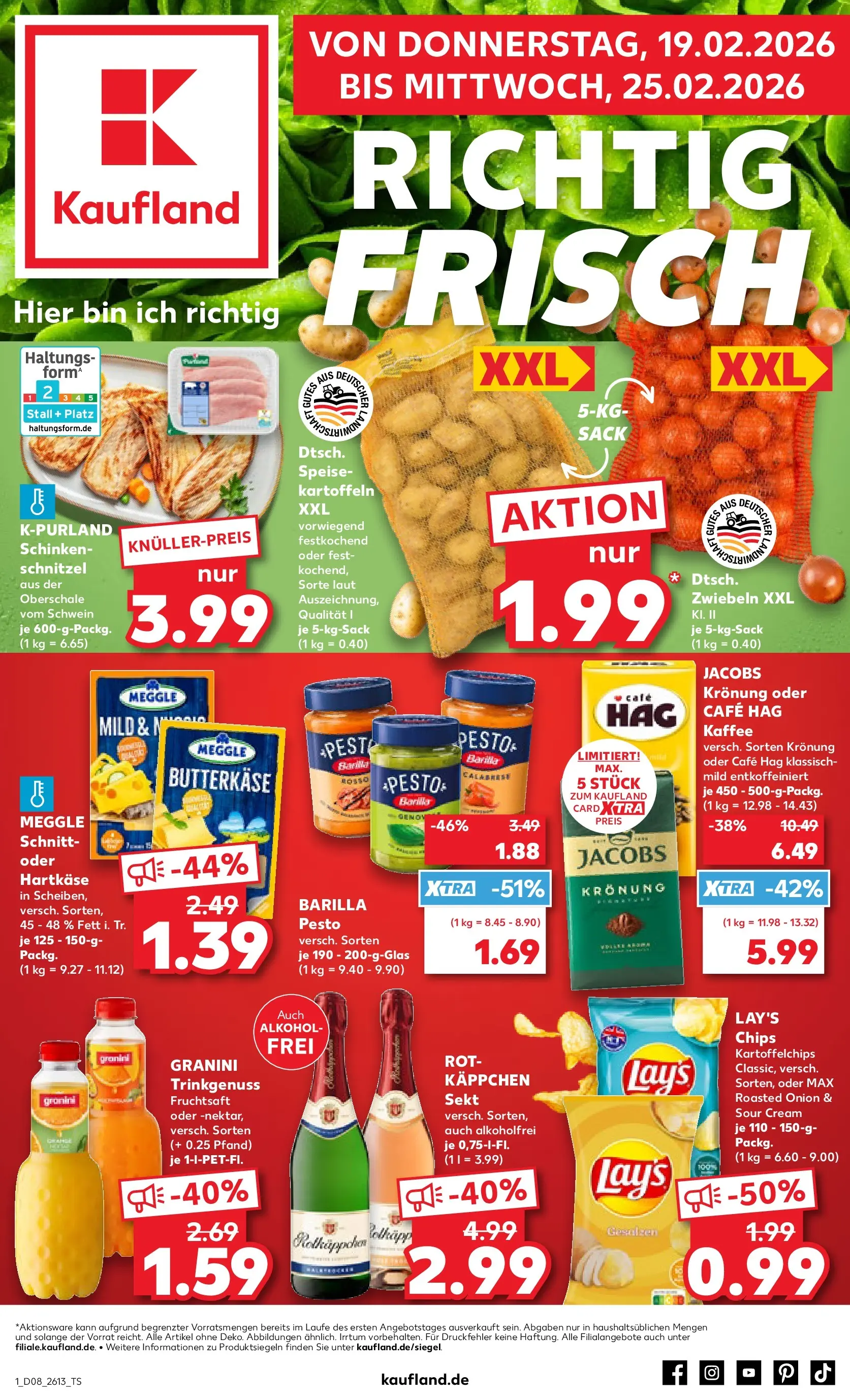 Prospekt Kaufland ab 18.02.2026 » Angebote Online zum Blättern | Seite: 9 | Produkte: Schnitzel, Rotkäppchen, Schinken, Fruchtsaft