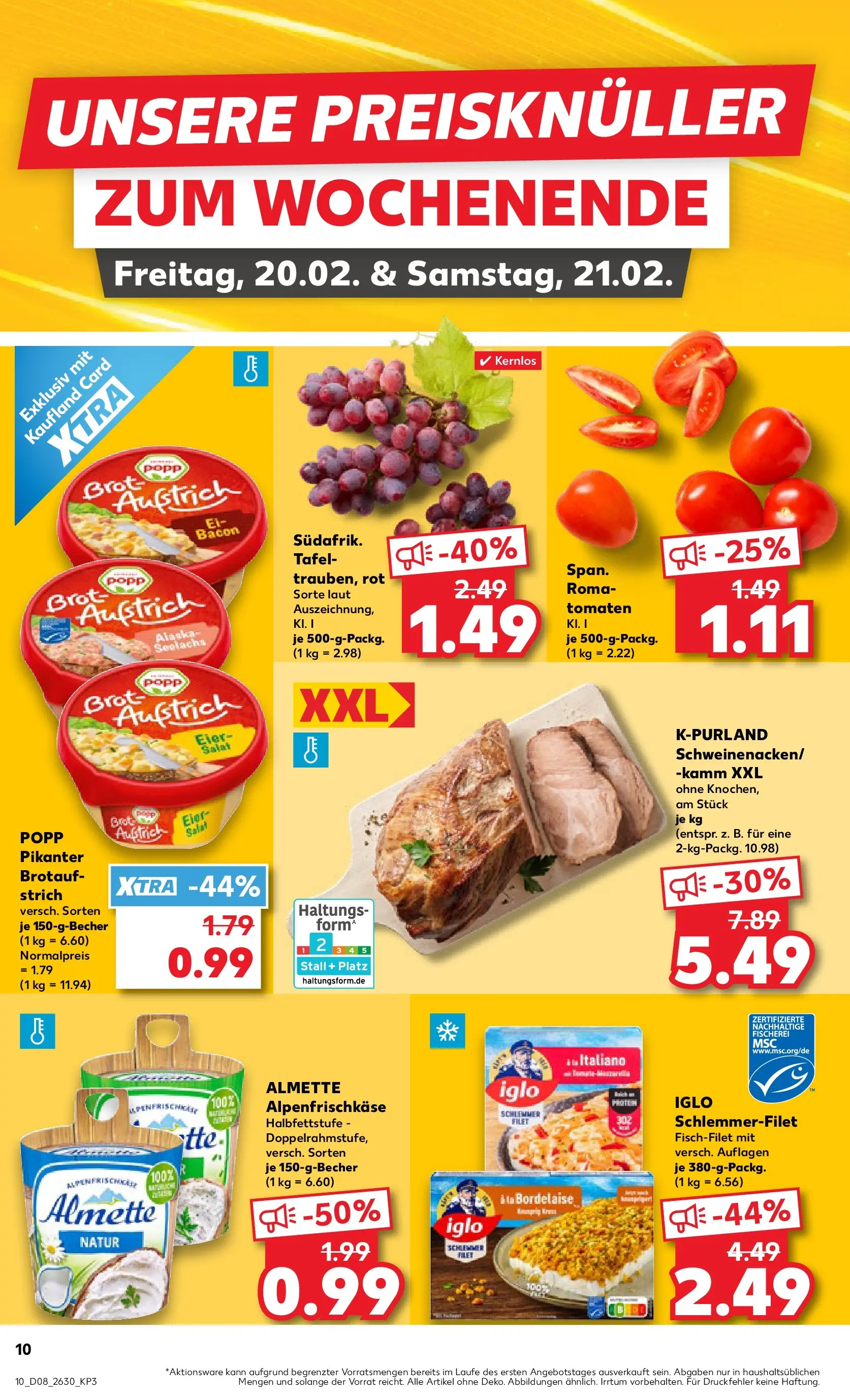 Prospekt Kaufland ab 19.02.2026 » Angebote und Werbung Online | Seite: 18 | Produkte: Almette, Iglo, Tomaten, Brot Prospekt Kaufland ab 19.02.2026 » Angebote Online zum Blättern | Seite: 18 | Produkte: Almette, Iglo, Tomaten, Brot