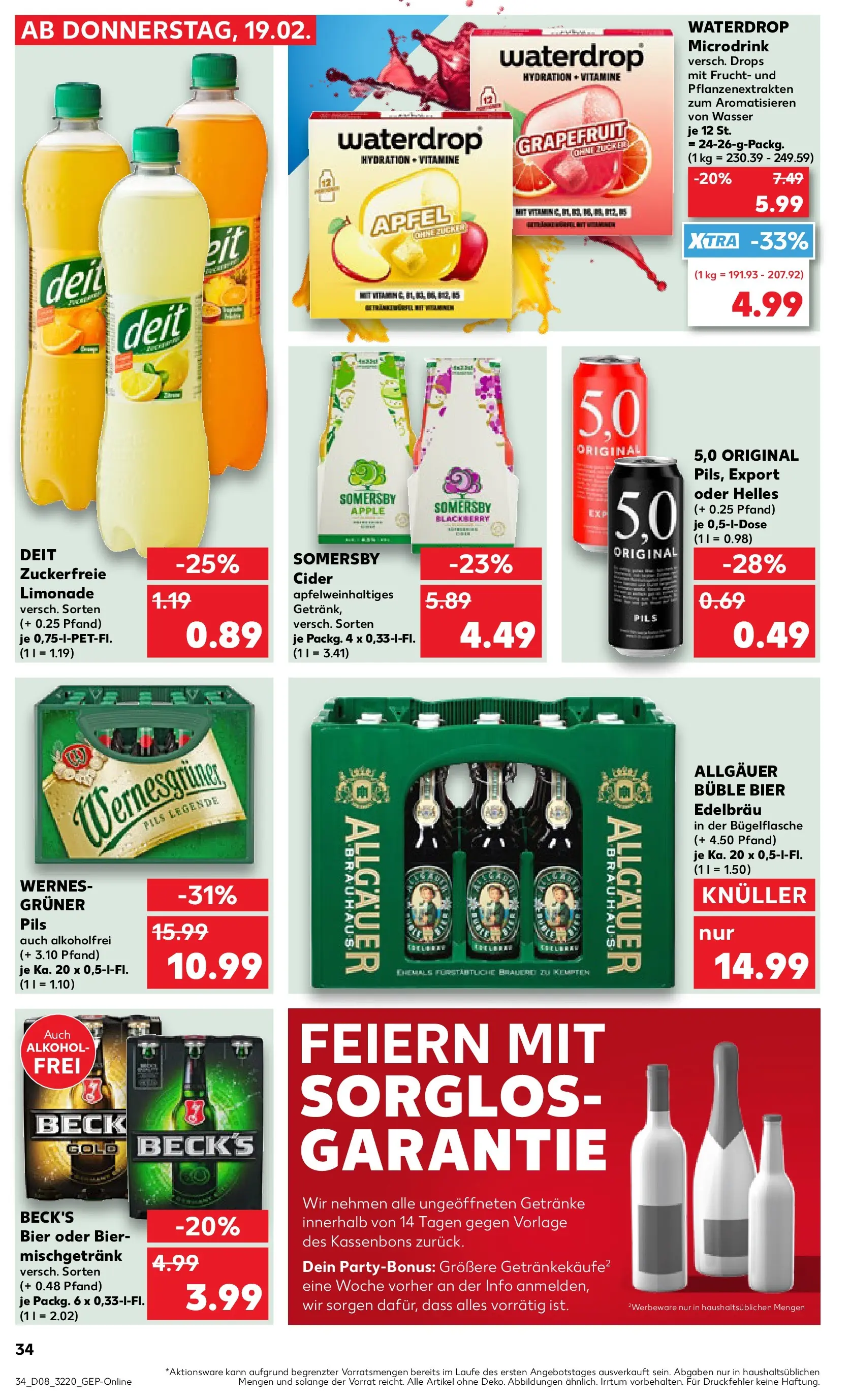 Prospekt Kaufland ab 18.02.2026 » Angebote und Werbung Online | Seite: 42 | Produkte: Bier, Limonade, Grapefruit, Wasser Prospekt Kaufland ab 18.02.2026 » Angebote Online zum Blättern | Seite: 42 | Produkte: Bier, Limonade, Grapefruit, Wasser