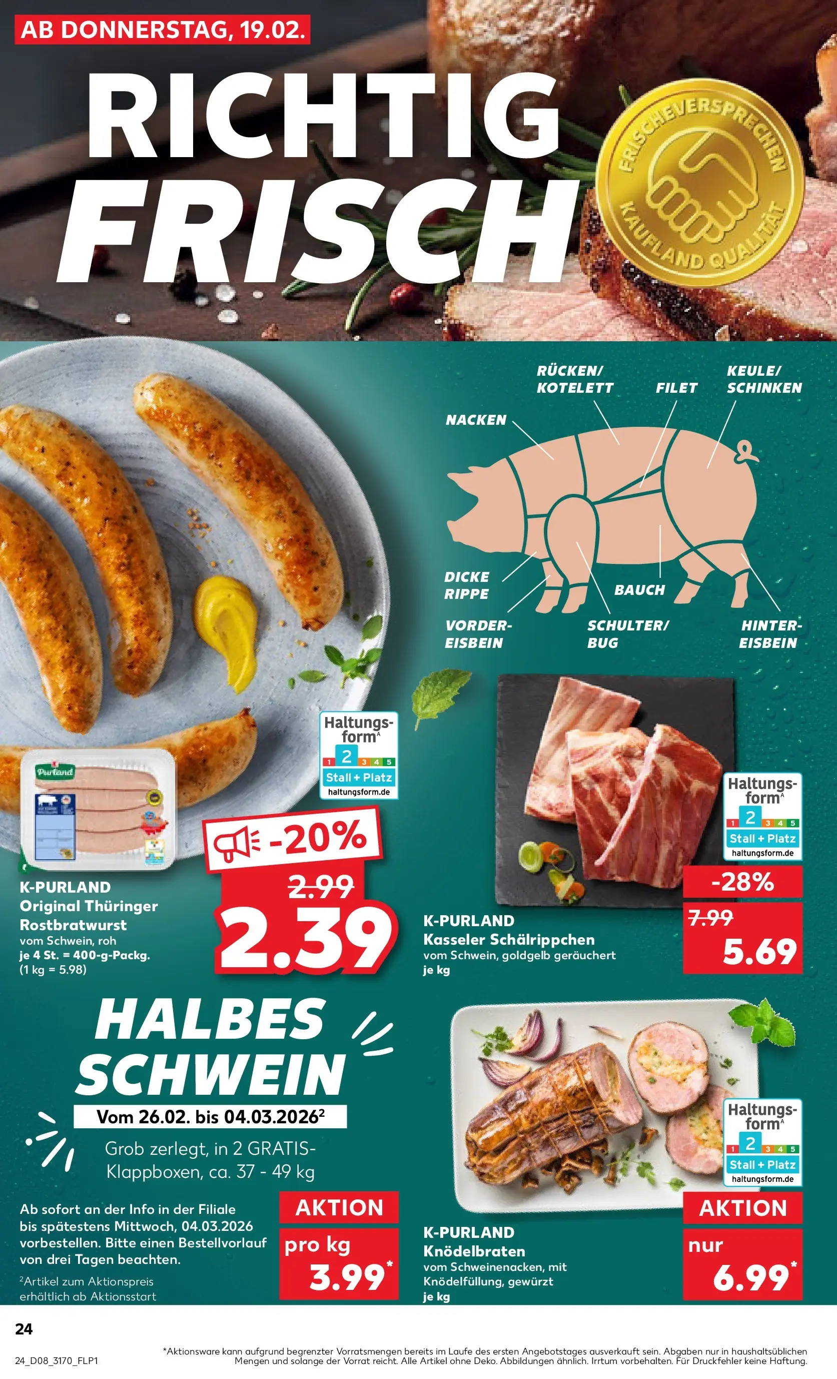 Prospekt Kaufland ab 19.02.2026 » Angebote Online zum Blättern | Seite: 32 | Produkte: Schinken