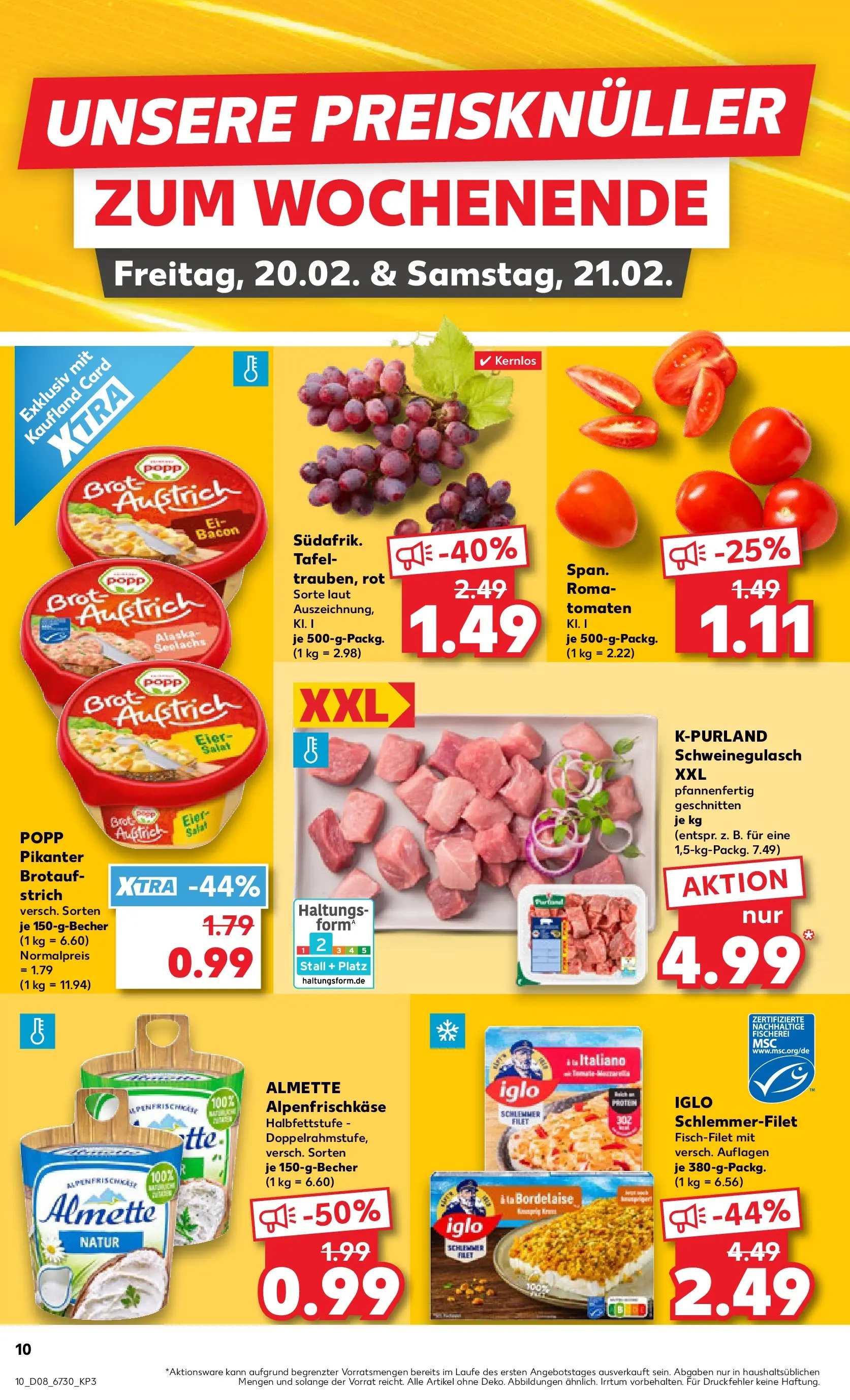 Prospekt Kaufland ab 19.02.2026 » Angebote Online zum Blättern | Seite: 18 | Produkte: Almette, Eier, Brot, Salat