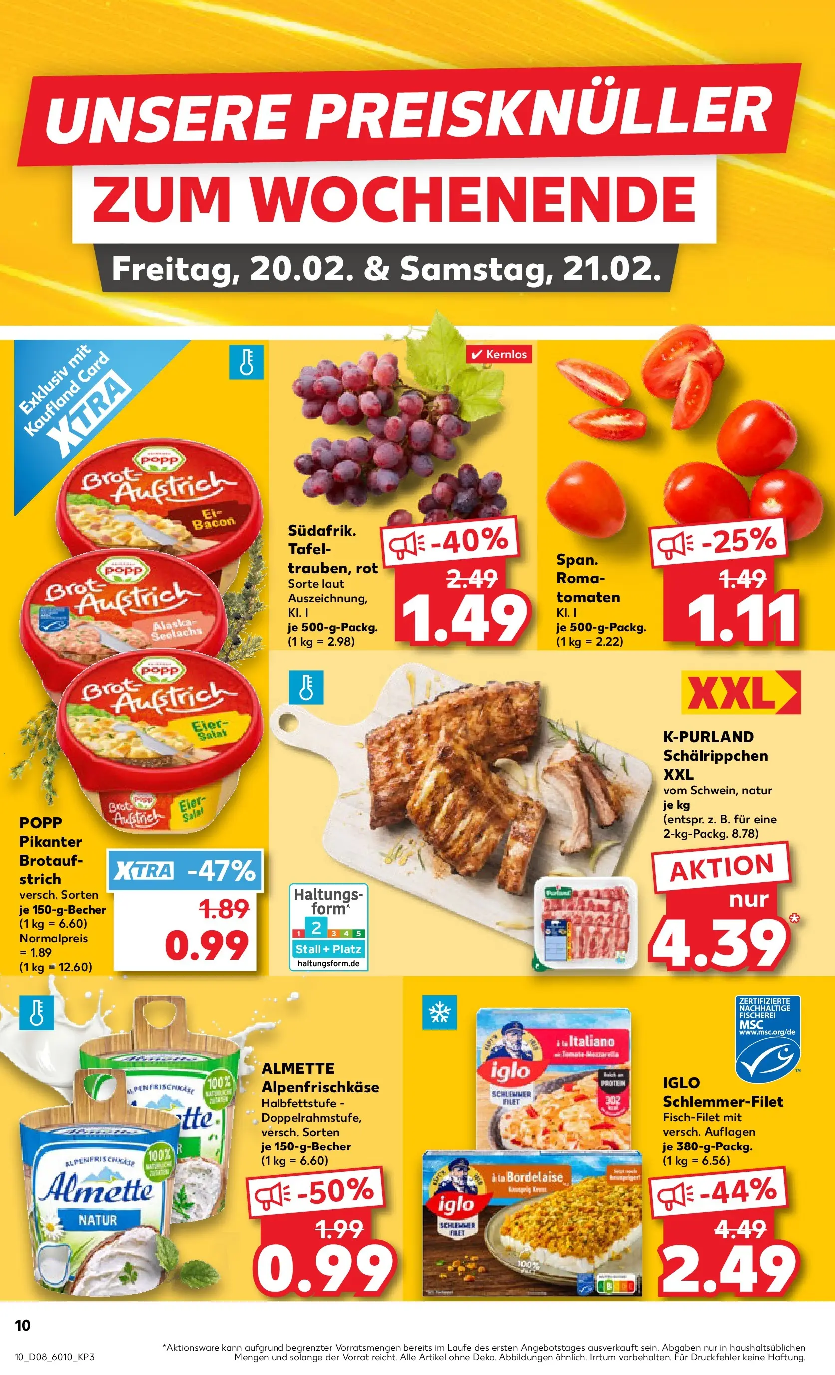 Prospekt Kaufland ab 19.02.2026 » Angebote Online zum Blättern | Seite: 18 | Produkte: Almette, Eier, Iglo, Brot