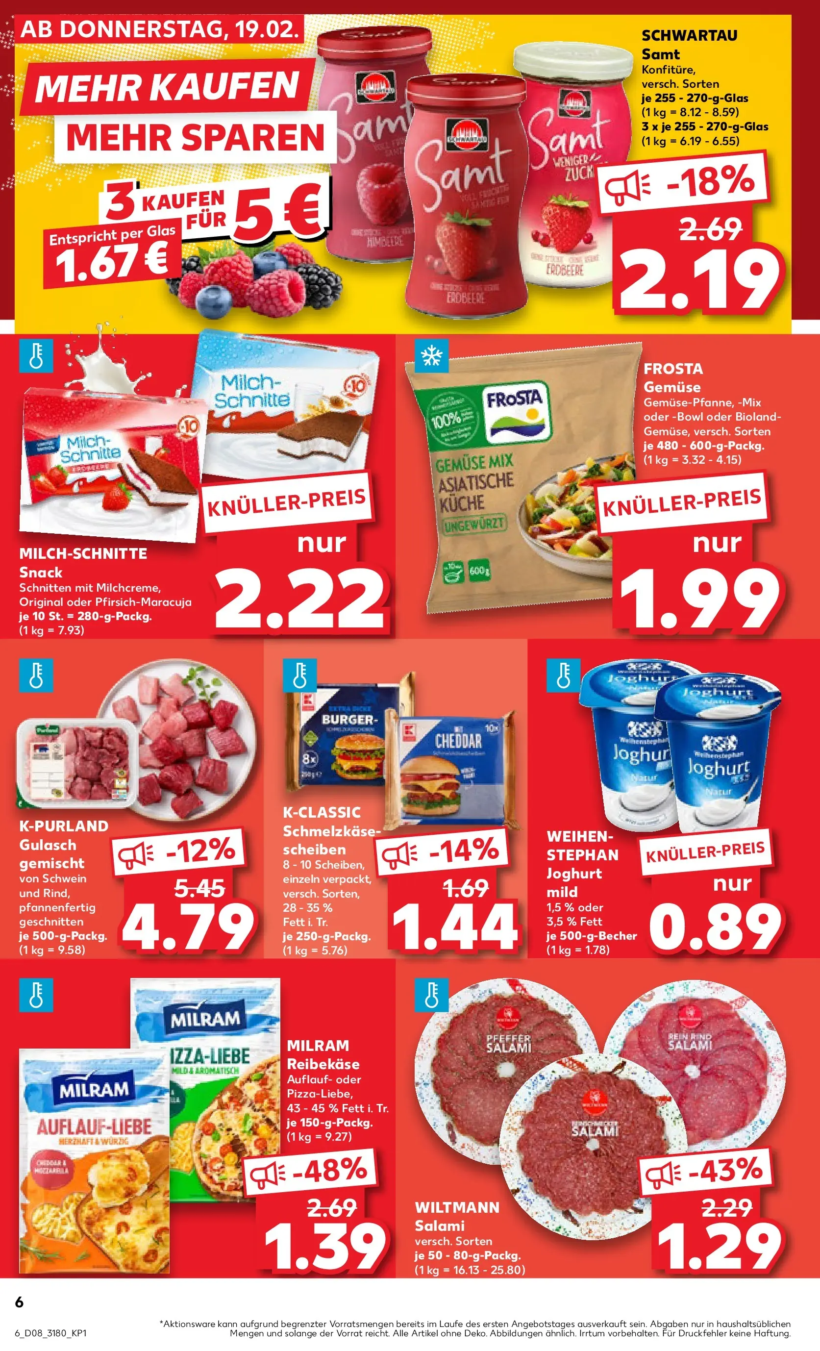 Prospekt Kaufland ab 18.02.2026 » Angebote Online zum Blättern | Seite: 14 | Produkte: Joghurt, Küche, Burger, Himbeere