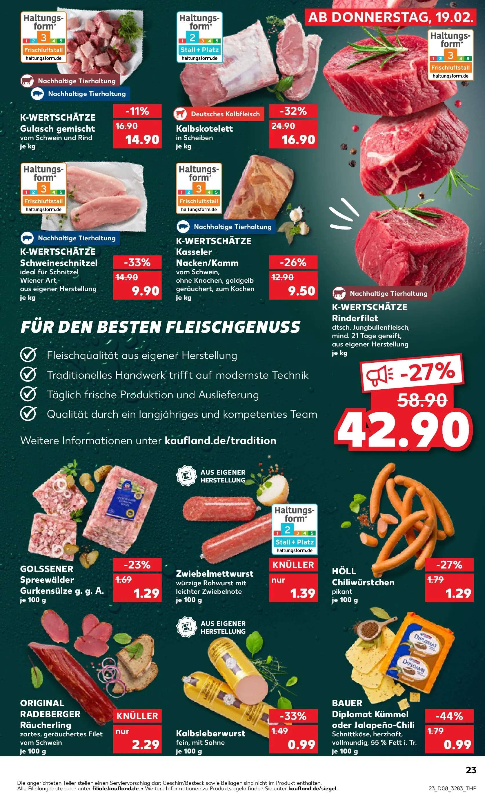 Prospekt Kaufland ab 18.02.2026 » Angebote Online zum Blättern | Seite: 31 | Produkte: Rinderfilet, Schnitzel, Gulasch, Chili
