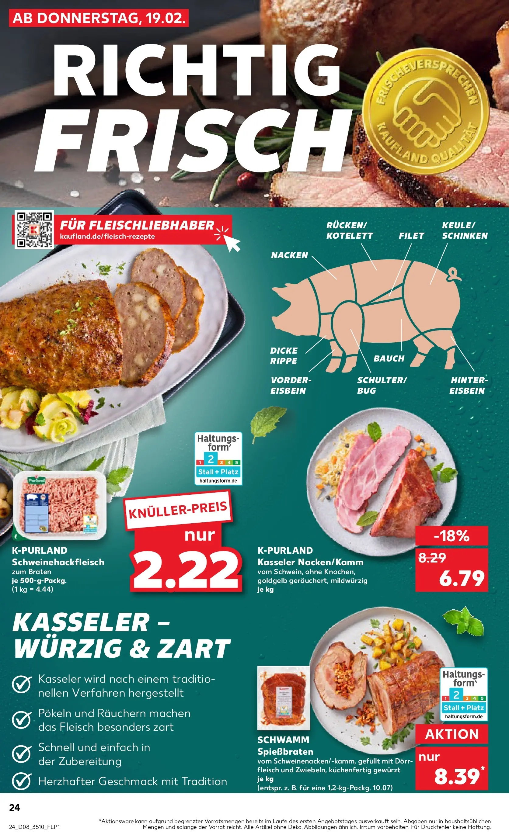 Prospekt Kaufland ab 19.02.2026 » Angebote Online zum Blättern | Seite: 32 | Produkte: Schinken, Fleisch