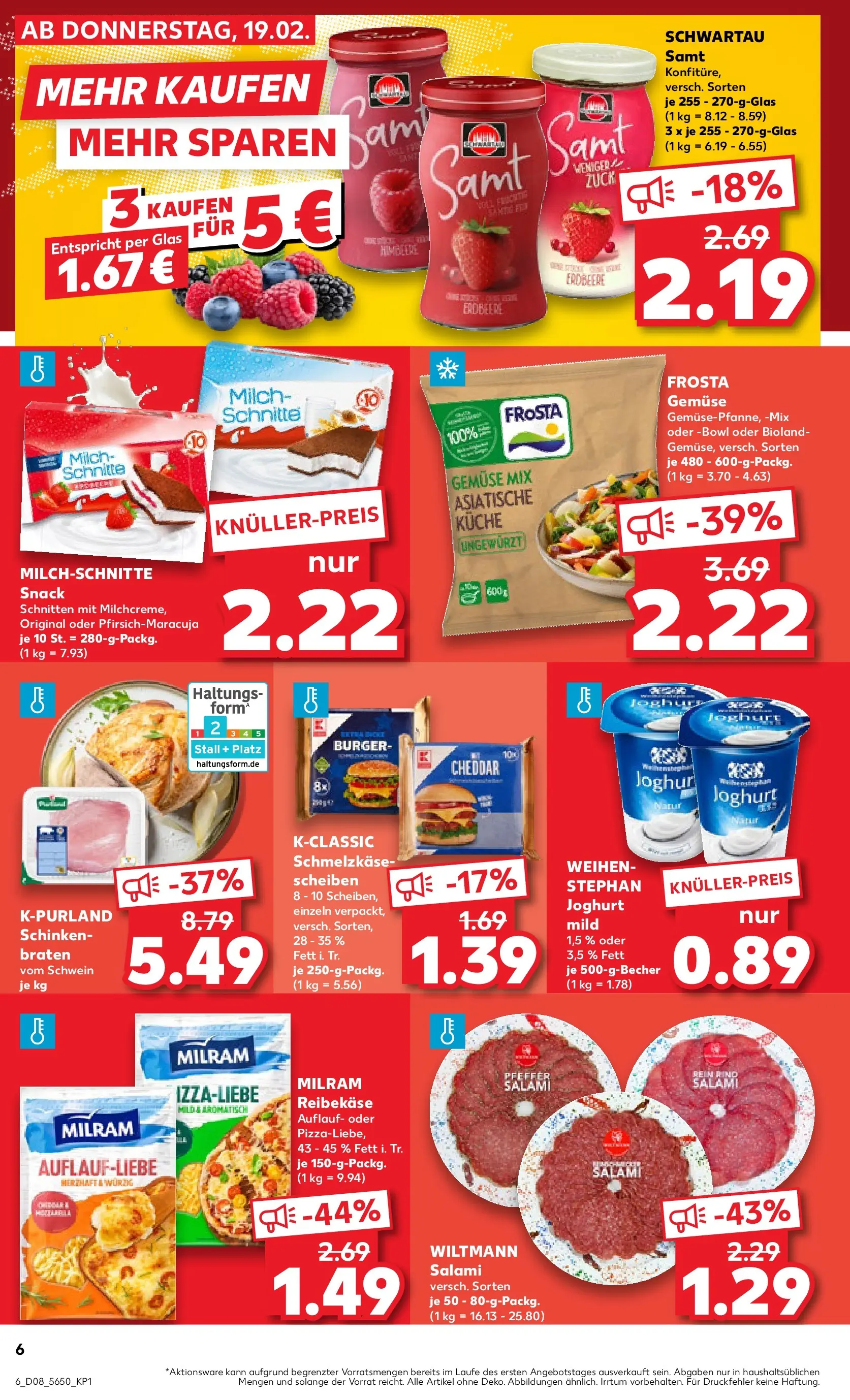 Prospekt Kaufland ab 18.02.2026 » Angebote Online zum Blättern | Seite: 14 | Produkte: Milch, Joghurt, Gemüse, Himbeere