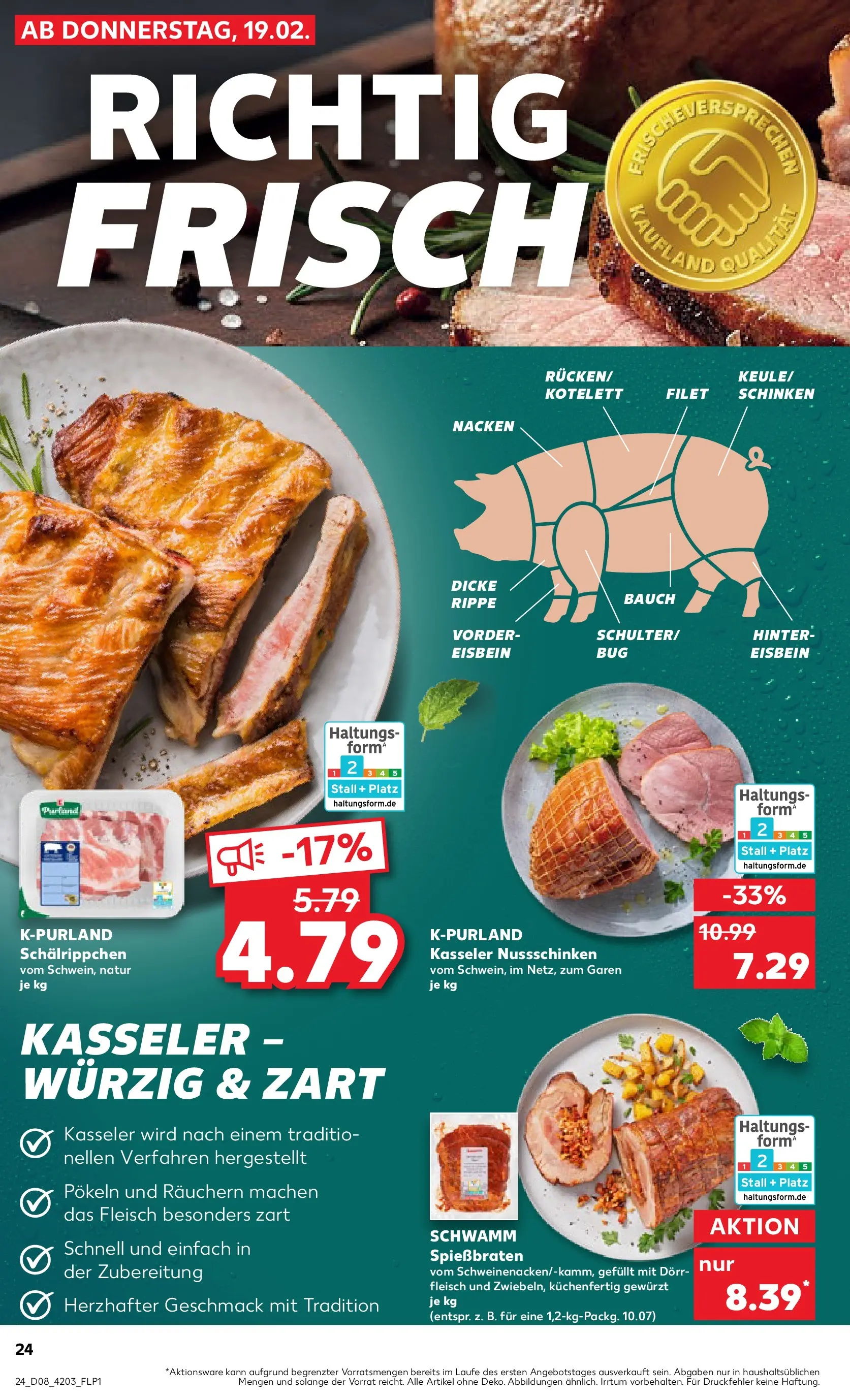 Prospekt Kaufland ab 19.02.2026 » Angebote und Werbung Online | Seite: 32 | Produkte: Schinken, Fleisch Prospekt Kaufland ab 19.02.2026 » Angebote Online zum Blättern | Seite: 32 | Produkte: Schinken, Fleisch