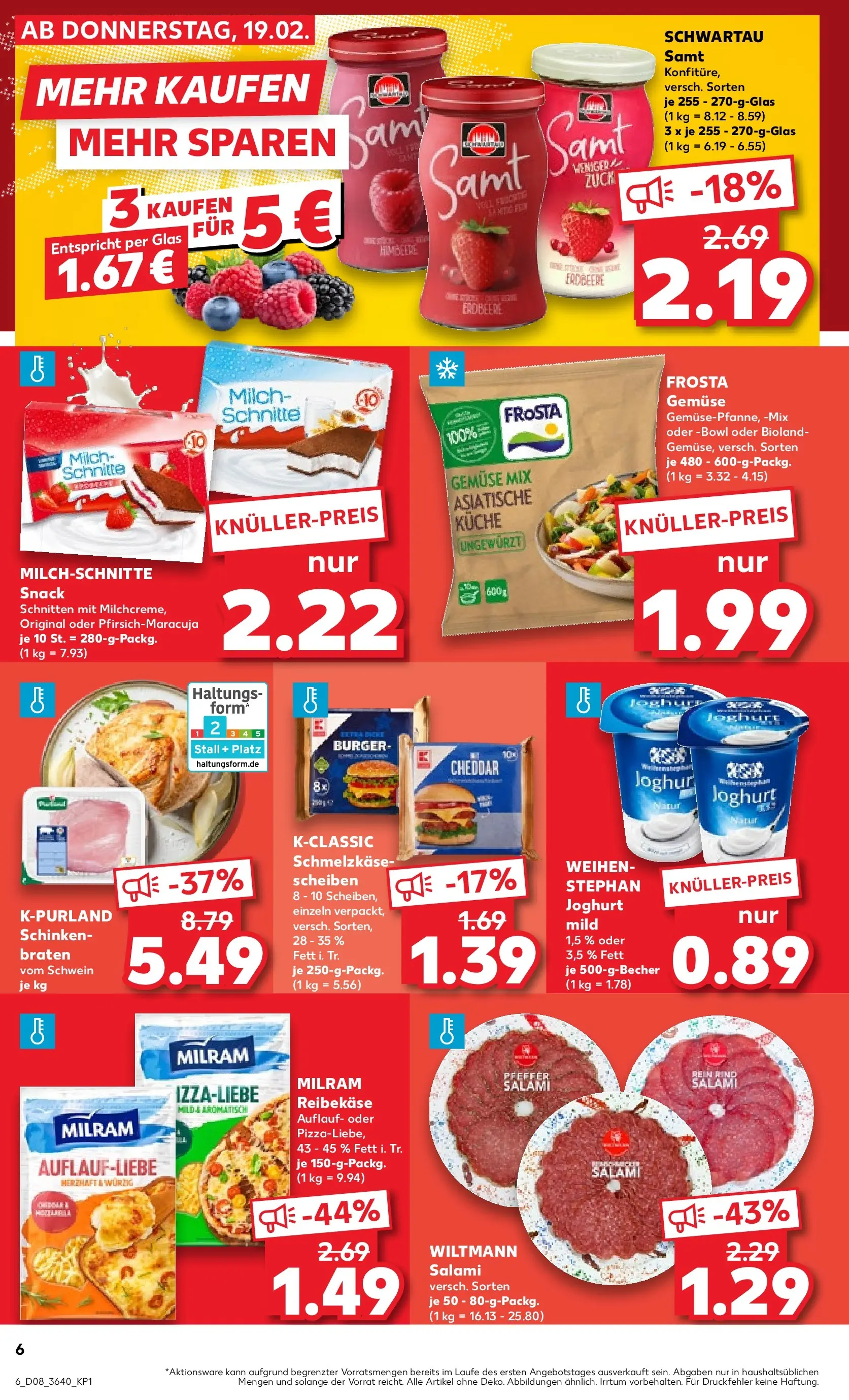 Prospekt Kaufland ab 19.02.2026 » Angebote Online zum Blättern | Seite: 18 | Produkte: Joghurt, Küche, Milram, Himbeere