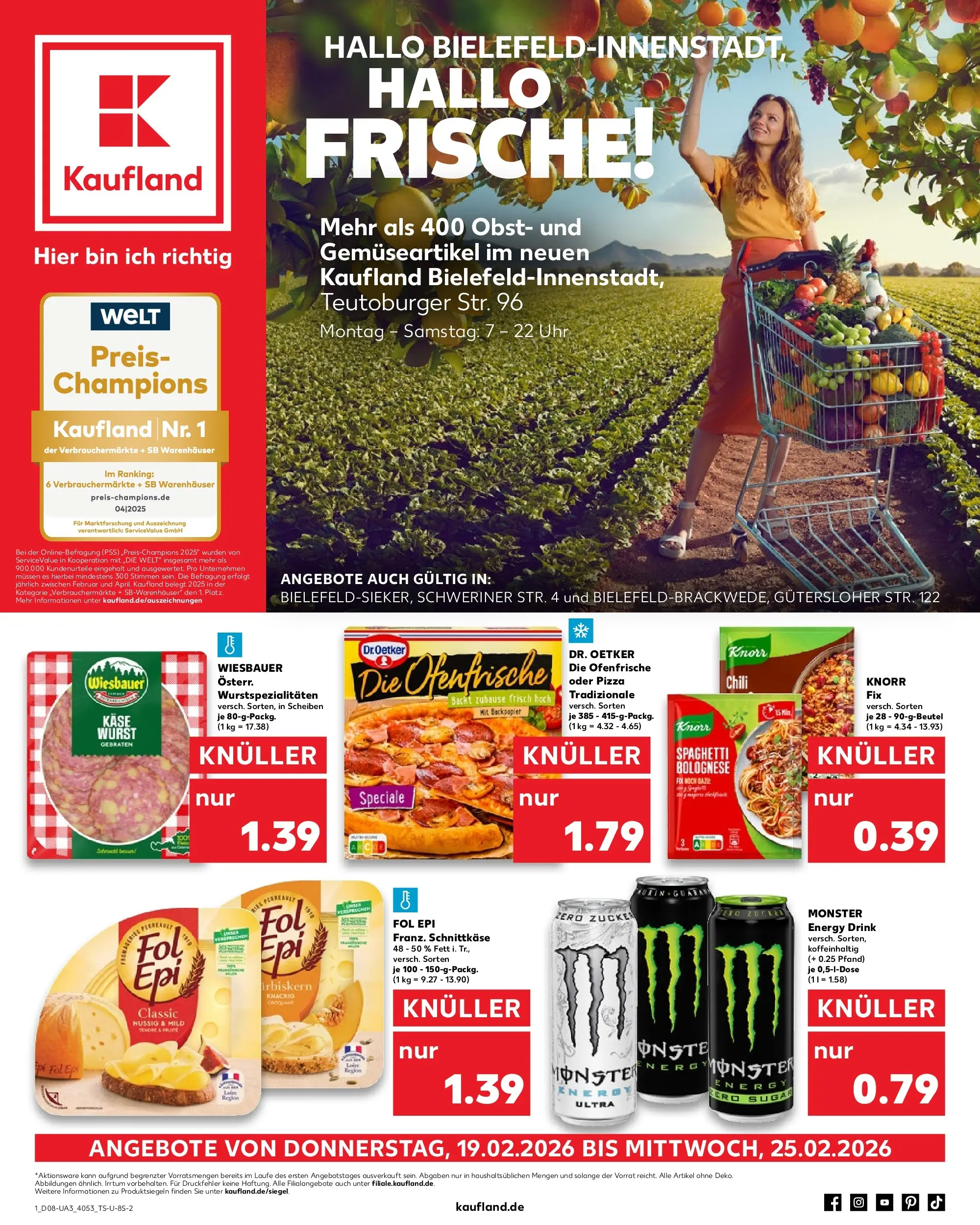 Prospekt Kaufland ab 19.02.2026 » Angebote Online zum Blättern | Seite: 9 | Produkte: Energy, Monster, Wurst, Chili