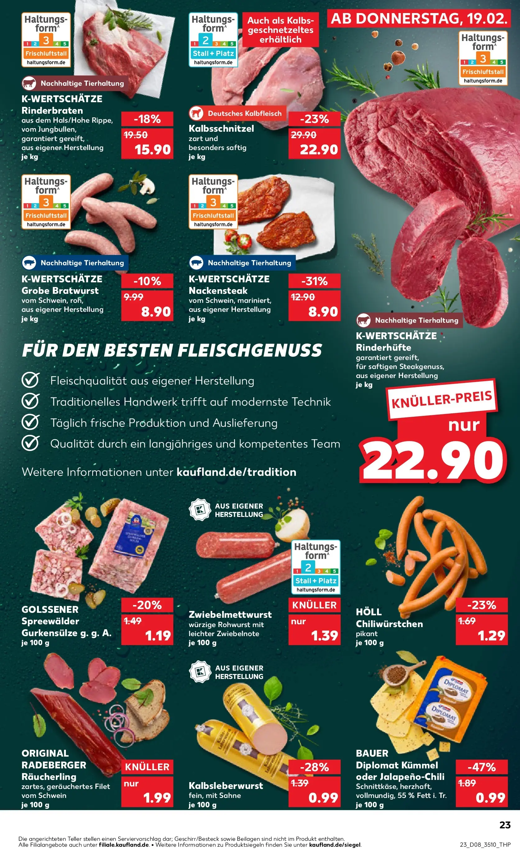 Prospekt Kaufland ab 19.02.2026 » Angebote Online zum Blättern | Seite: 31 | Produkte: Bratwurst, Chili, Steak, Sahne
