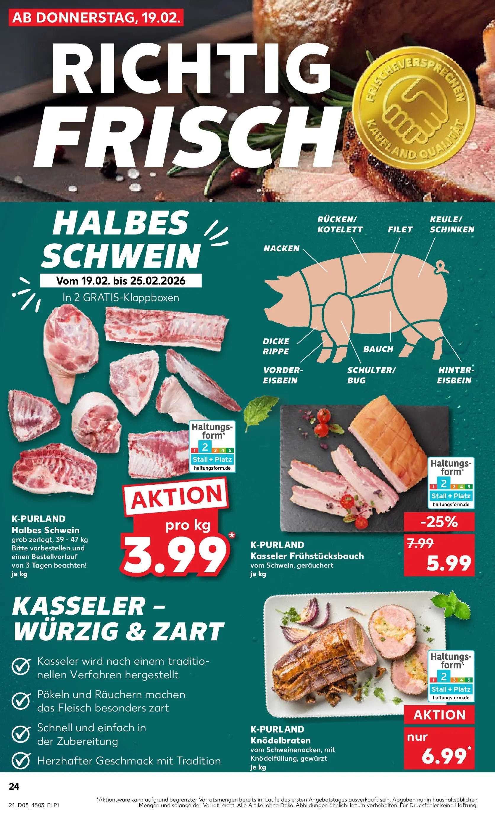 Prospekt Kaufland ab 19.02.2026 » Angebote Online zum Blättern | Seite: 32 | Produkte: Schinken, Fleisch