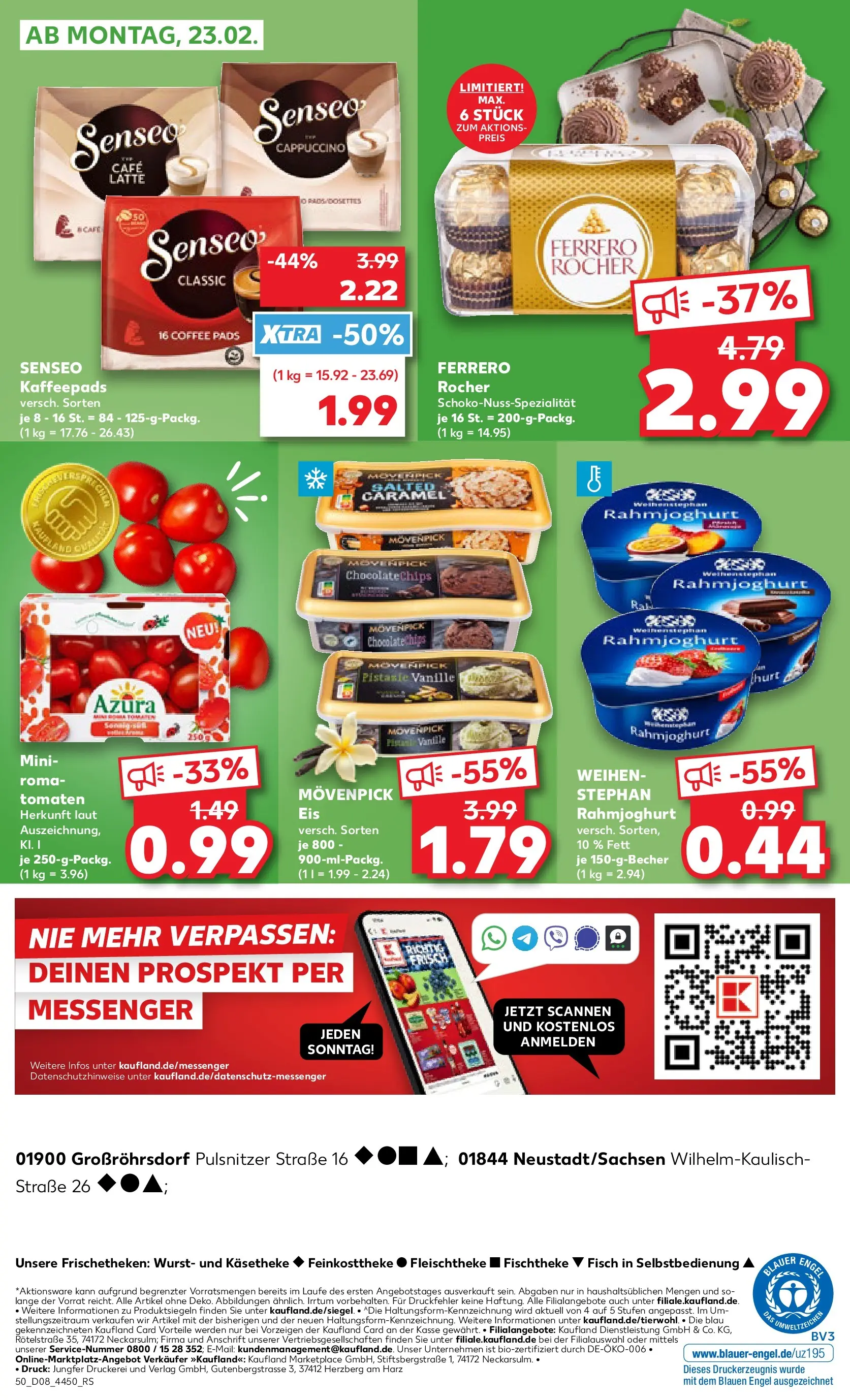 Prospekt Kaufland ab 18.02.2026 » Angebote Online zum Blättern | Seite: 58 | Produkte: Tomaten, Movenpick eis, Wurst, Senseo kaffeepads