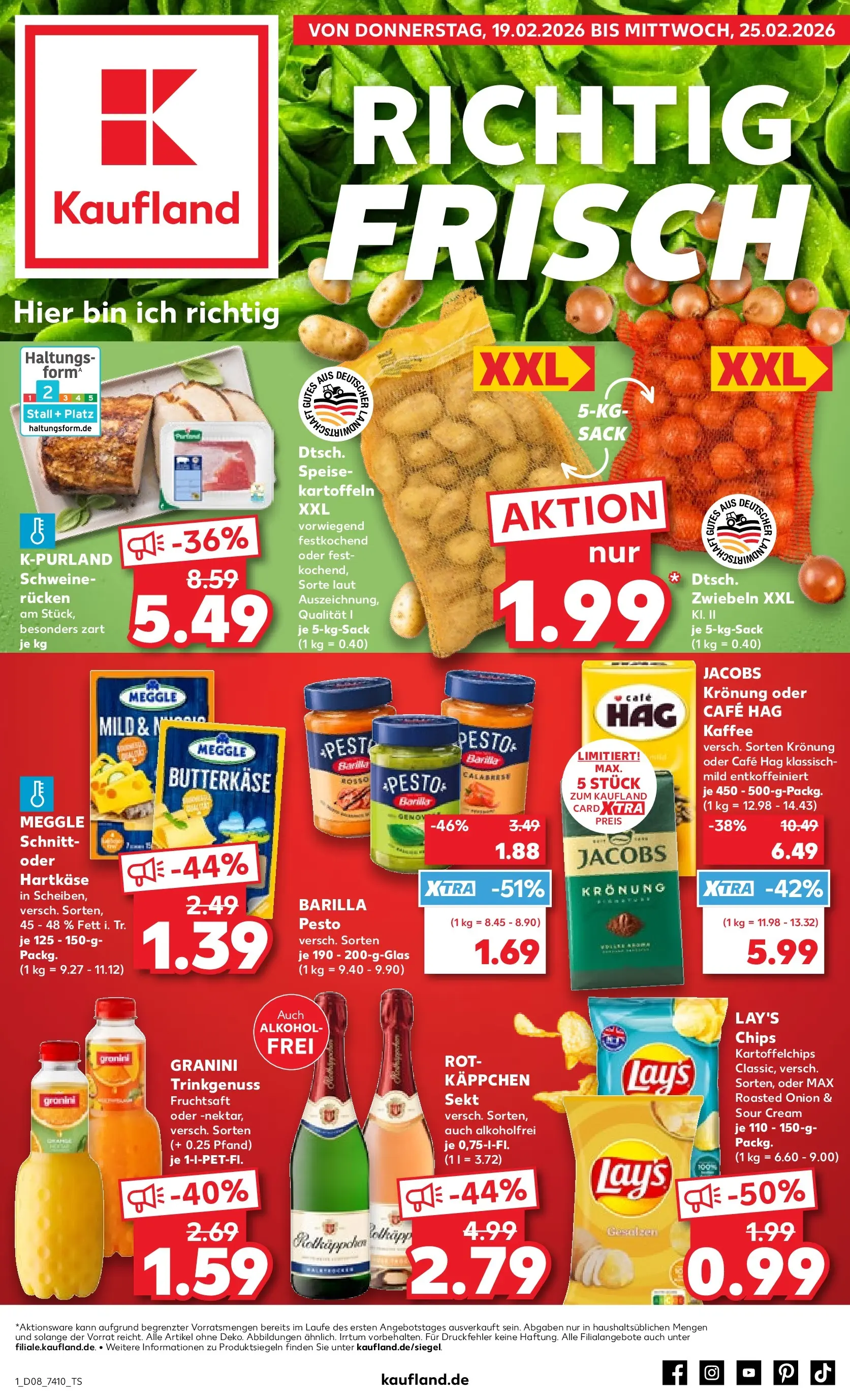 Prospekt Kaufland ab 19.02.2026 » Angebote Online zum Blättern | Seite: 13 | Produkte: Kaffee, Kartoffeln, Granini, Chips