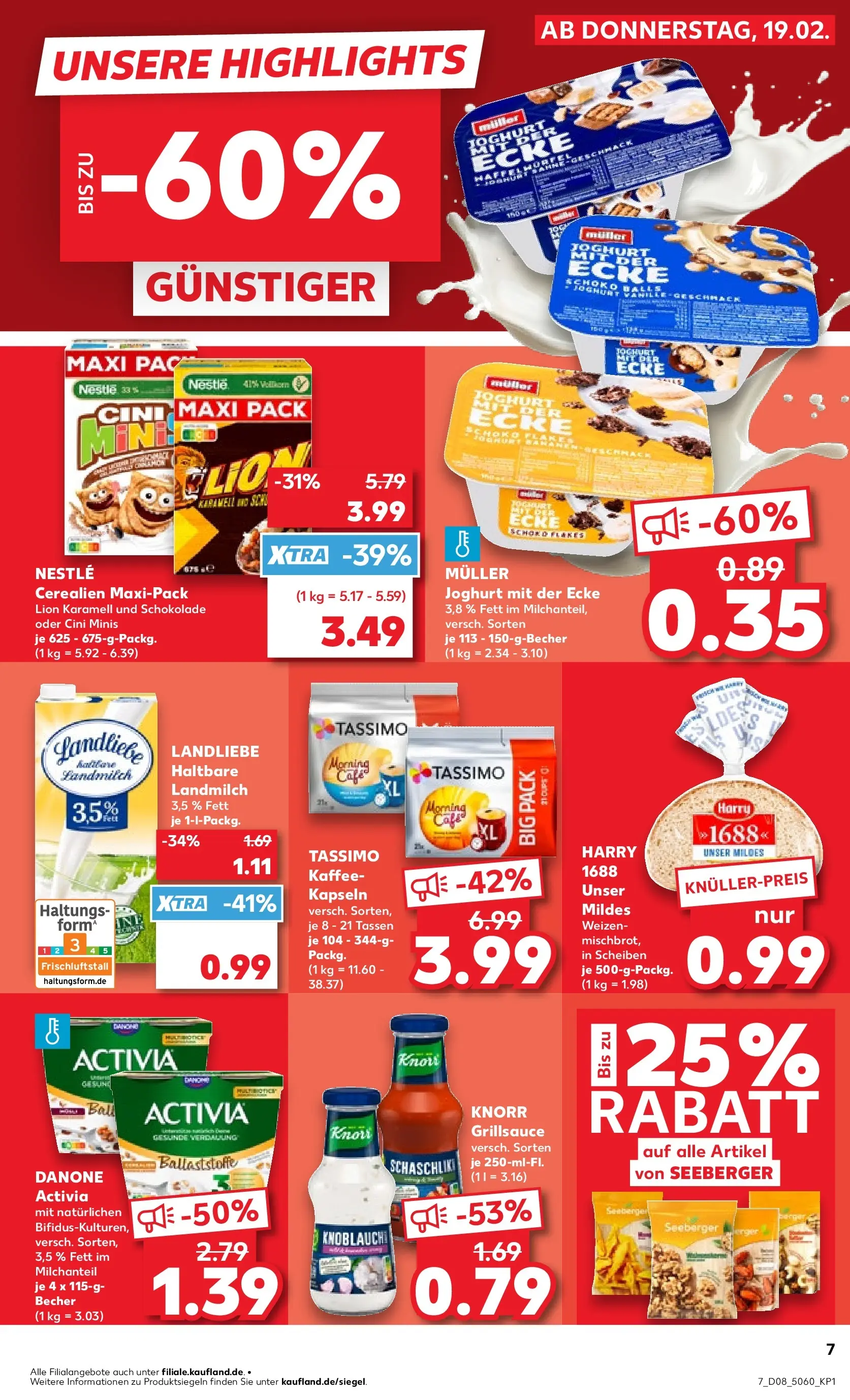 Prospekt Kaufland ab 19.02.2026 » Angebote Online zum Blättern | Seite: 19 | Produkte: Activia, Joghurt, Kaffee, Tassimo