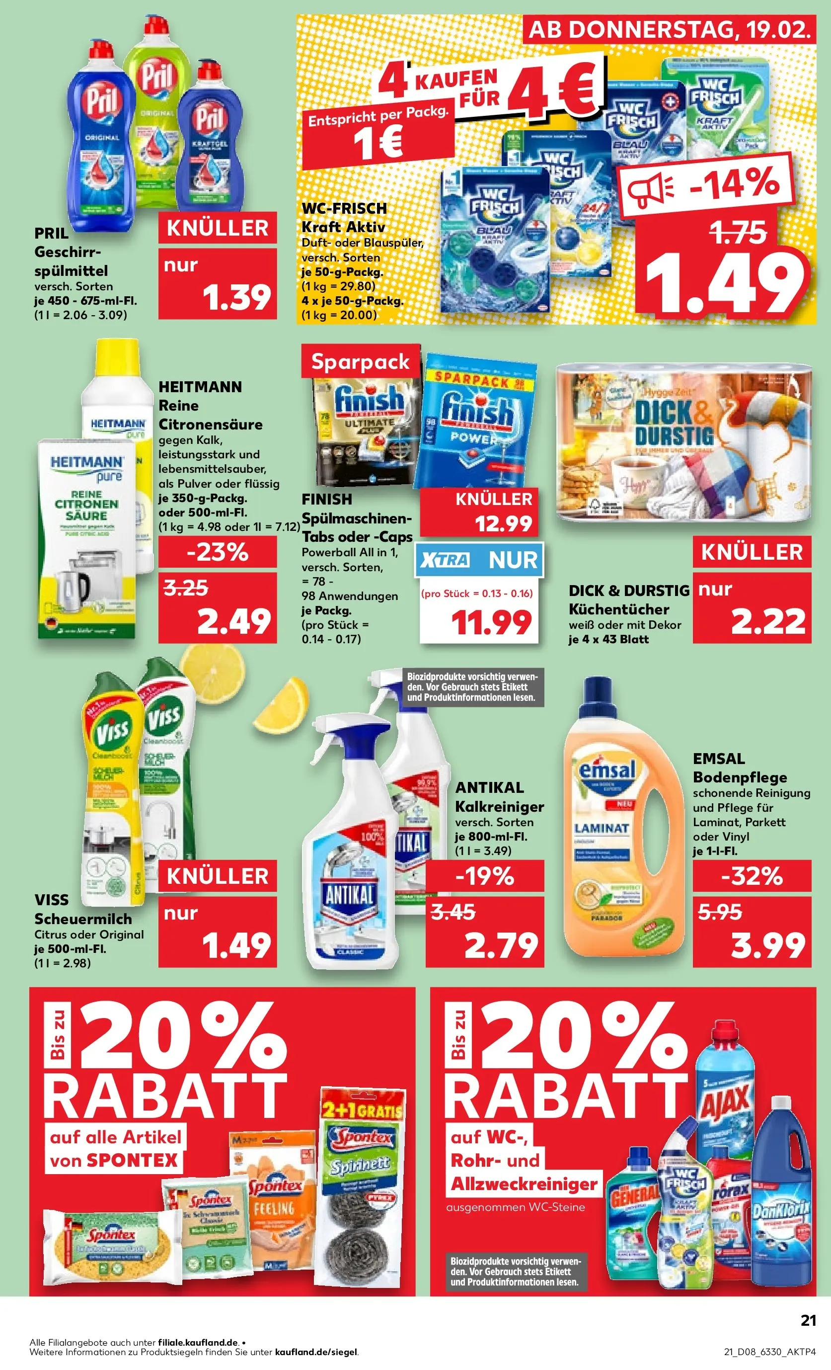 Prospekt Kaufland ab 19.02.2026 » Angebote Online zum Blättern | Seite: 33 | Produkte: Duft, Finish, Pril