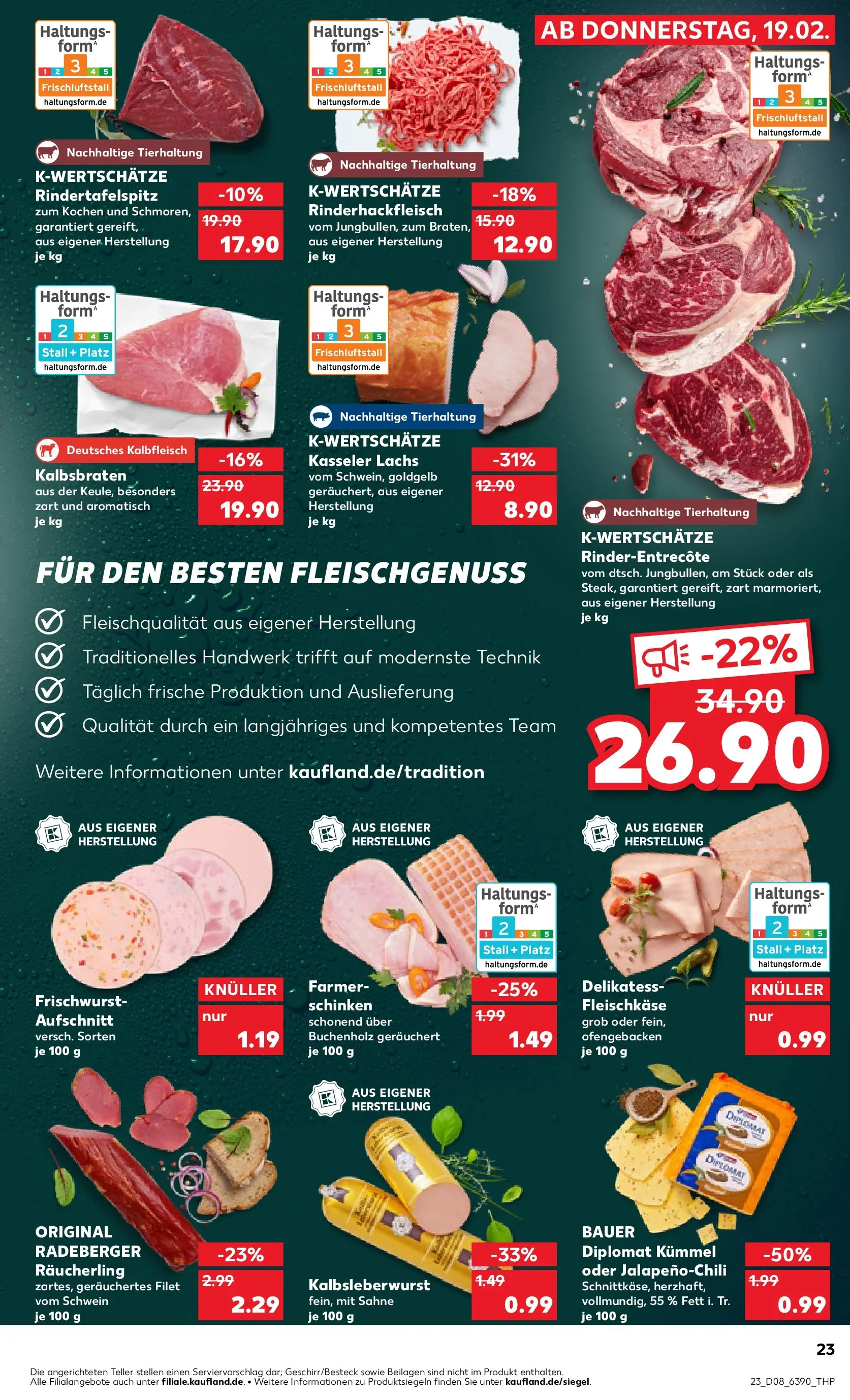 Prospekt Kaufland ab 19.02.2026 » Angebote Online zum Blättern | Seite: 31 | Produkte: Lachs, Schinken, Sahne