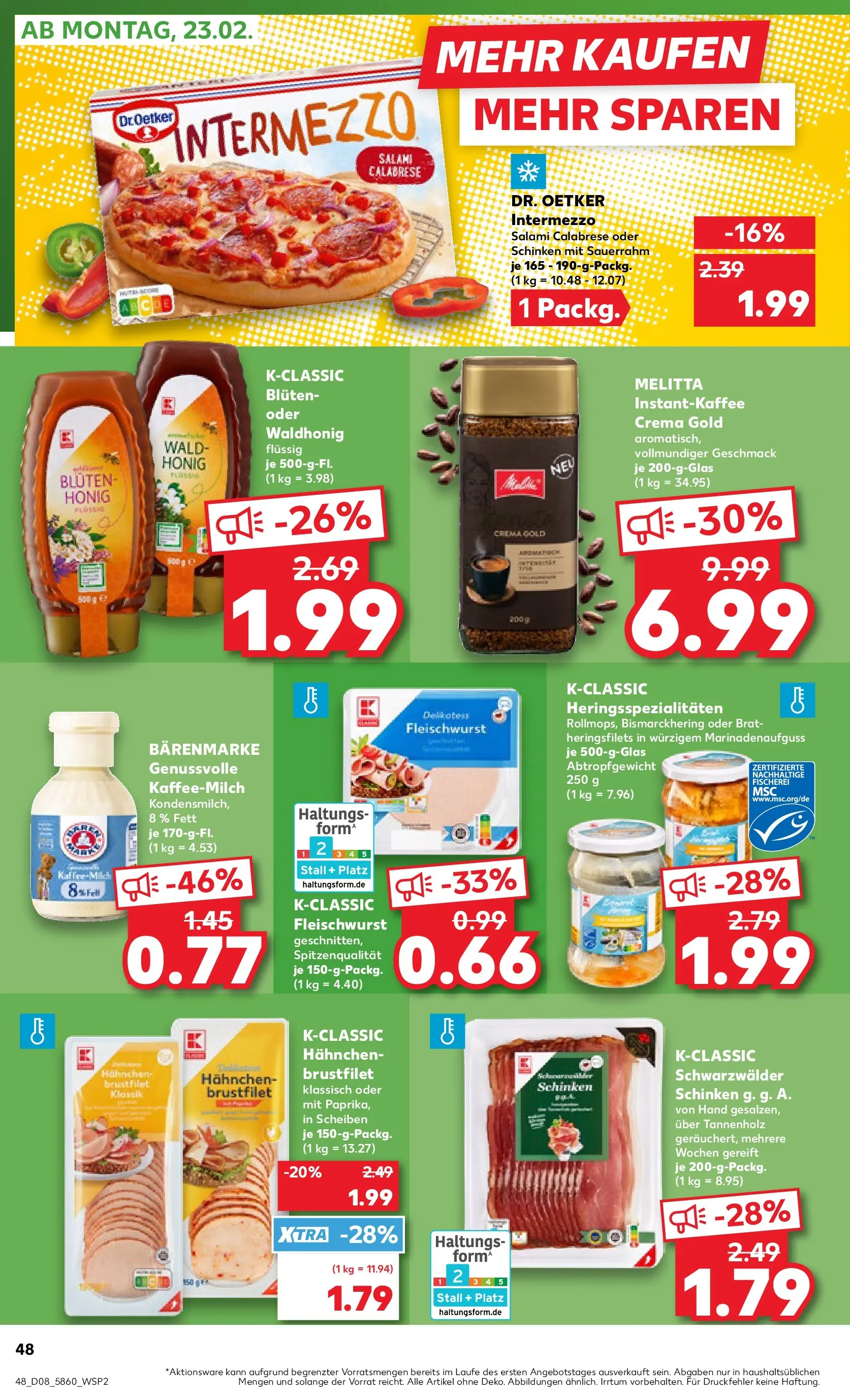 Prospekt Kaufland ab 19.02.2026 » Angebote und Werbung Online | Seite: 56 | Produkte: Melitta, Hahnchen, Schinken, Sauerrahm Prospekt Kaufland ab 19.02.2026 » Angebote Online zum Blättern | Seite: 56 | Produkte: Melitta, Hahnchen, Schinken, Sauerrahm