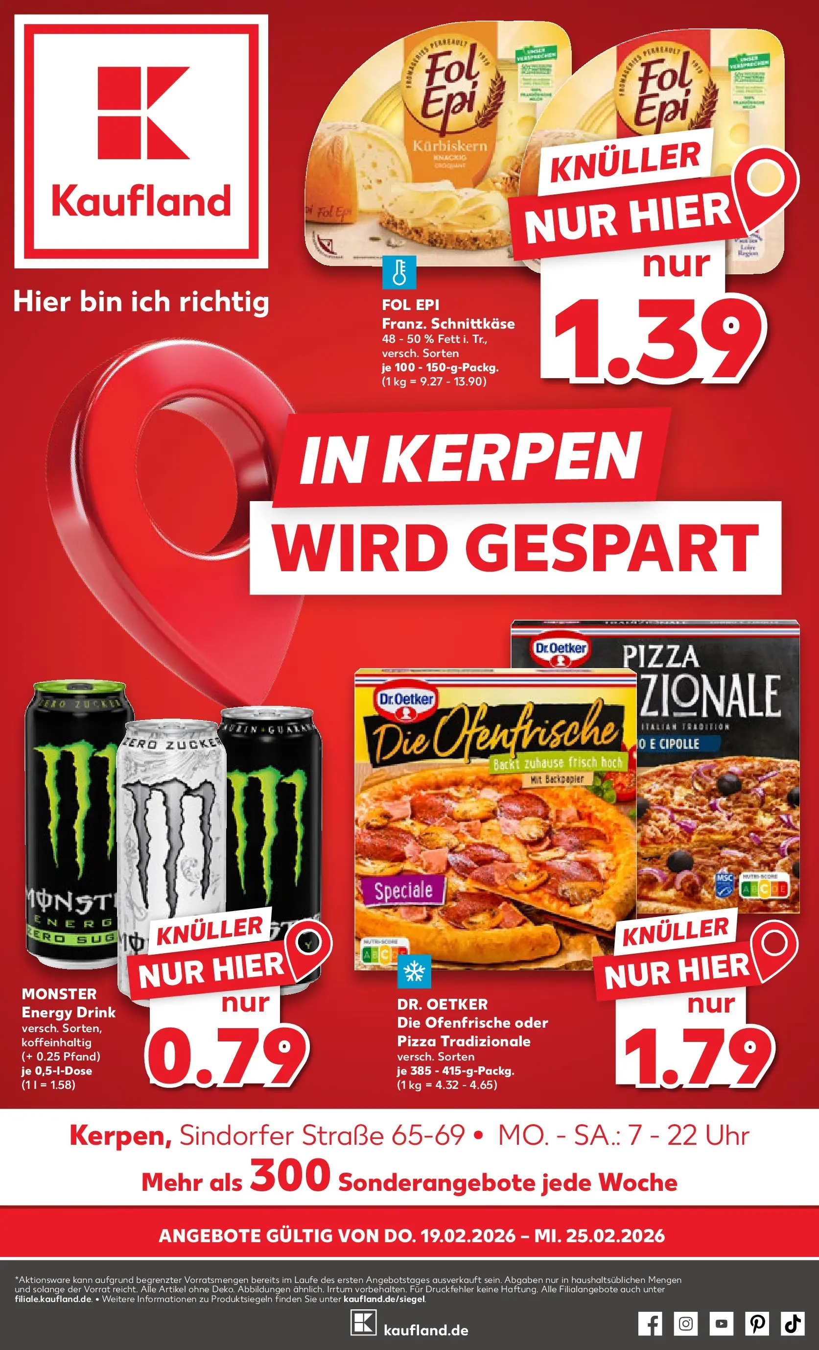Prospekt Kaufland ab 19.02.2026 » Angebote Online zum Blättern | Seite: 9 | Produkte: Energy, Monster, Zucker, Pizza