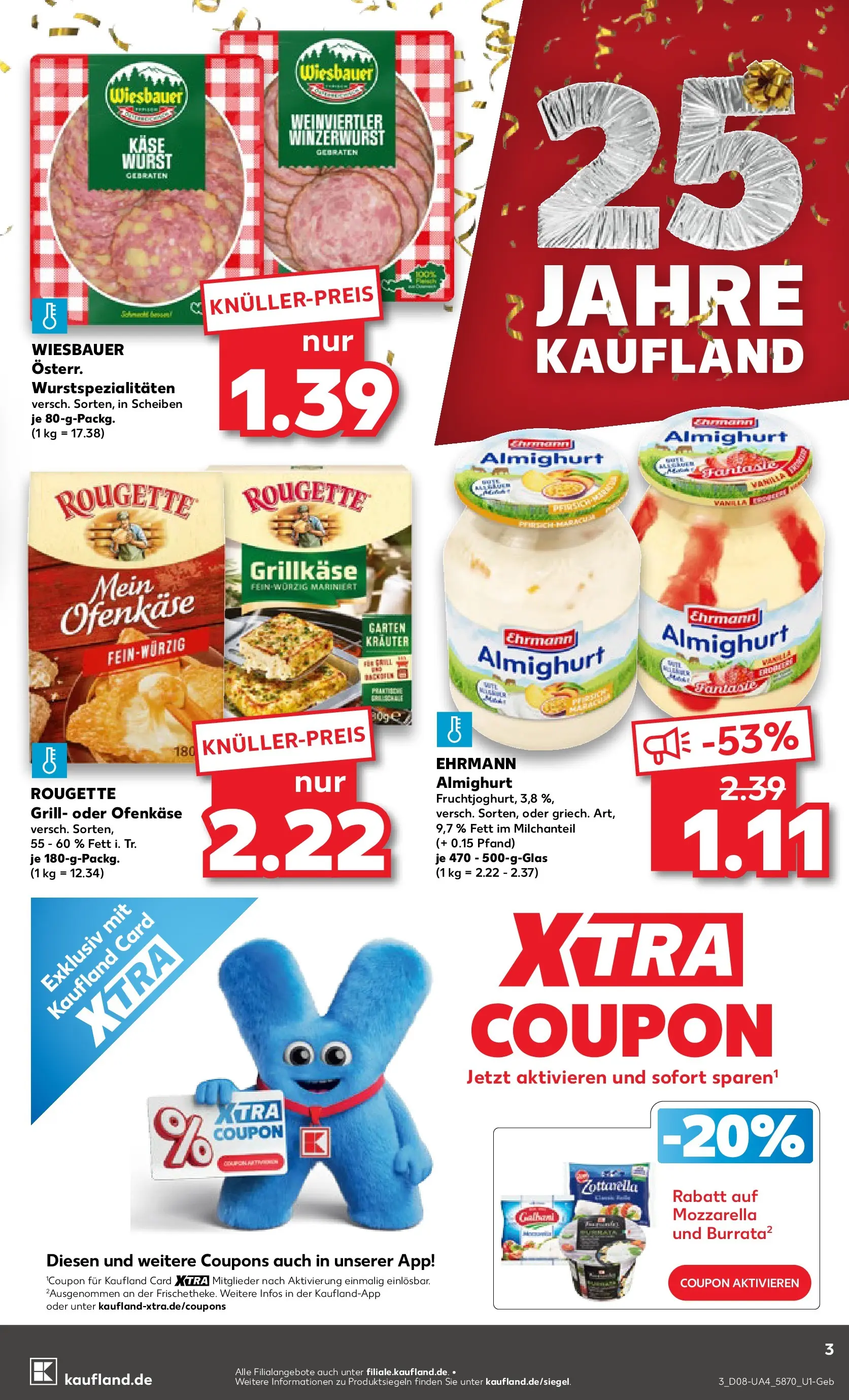 Prospekt Kaufland ab 19.02.2026 » Angebote Online zum Blättern | Seite: 11 | Produkte: Grill, Ehrmann almighurt, Mozzarella, Wurst