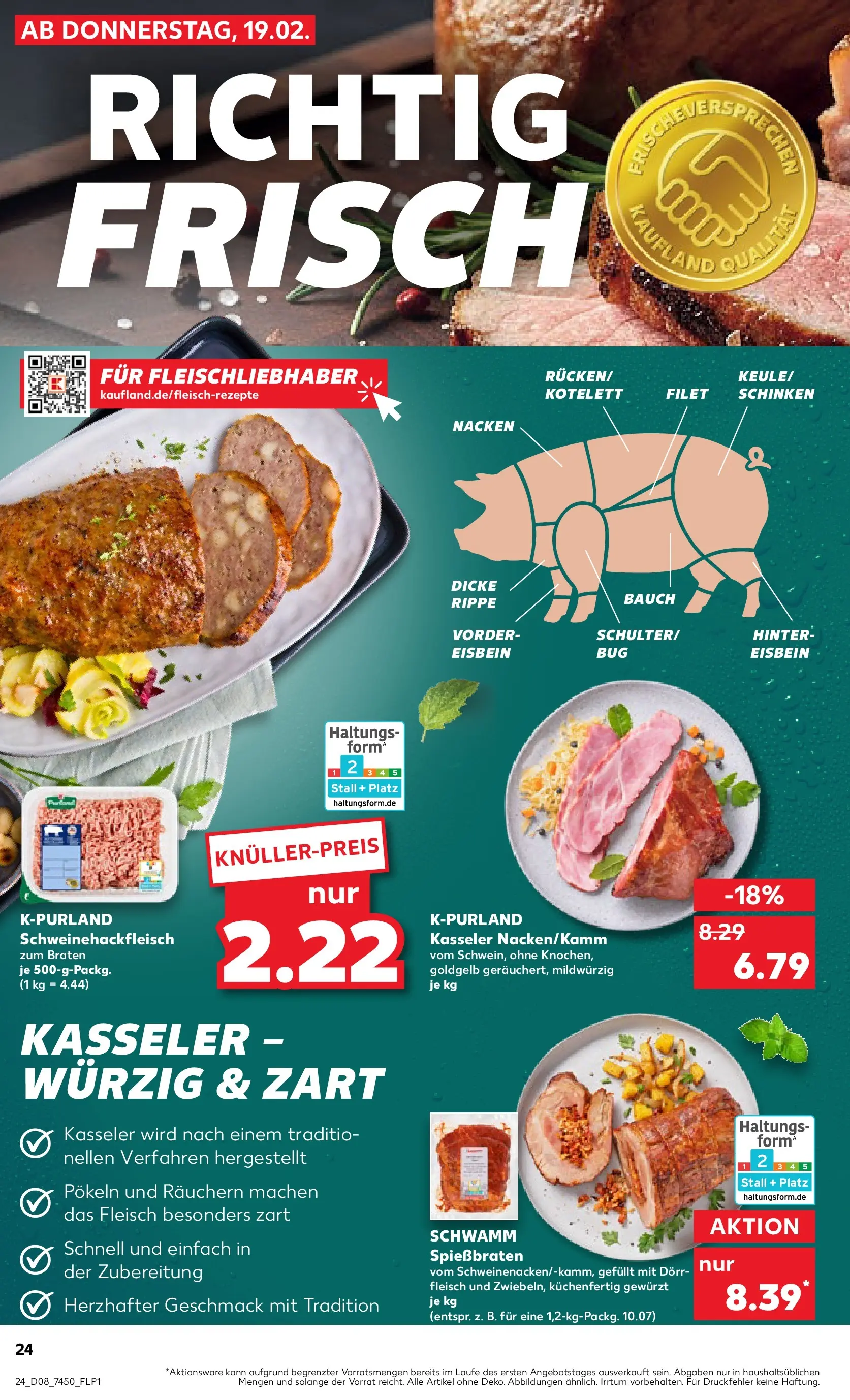 Prospekt Kaufland ab 19.02.2026 » Angebote Online zum Blättern | Seite: 32 | Produkte: Schinken, Fleisch