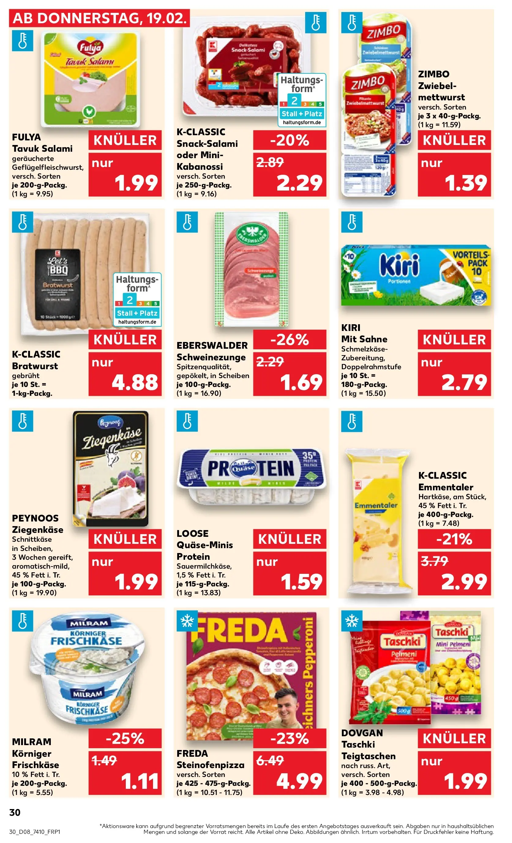 Prospekt Kaufland ab 18.02.2026 » Angebote Online zum Blättern | Seite: 38 | Produkte: Bratwurst, Milram, Salami, Frischkase
