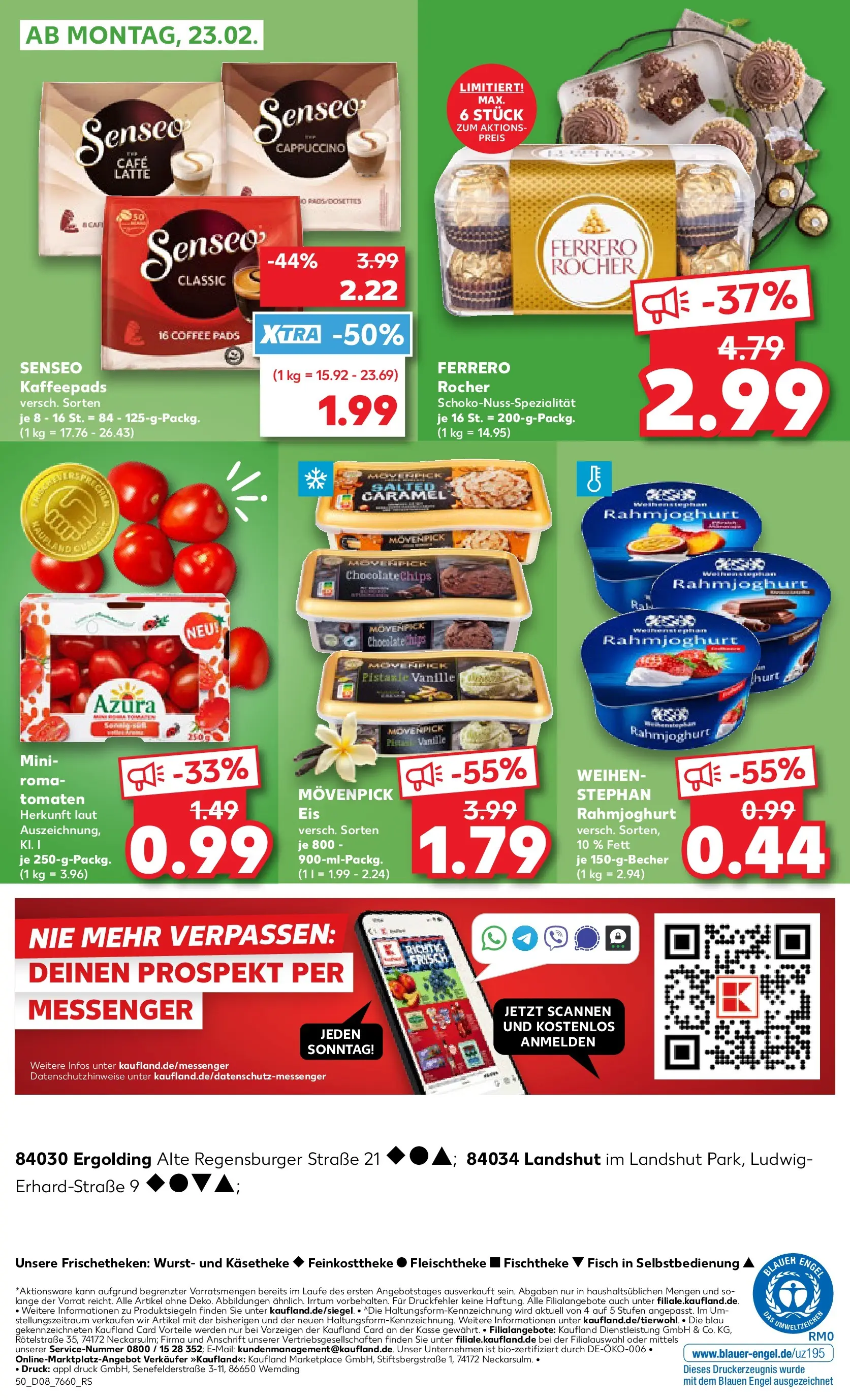 Prospekt Kaufland ab 19.02.2026 » Angebote Online zum Blättern | Seite: 58 | Produkte: Ferrero rocher, Tomaten, Chips, Eis