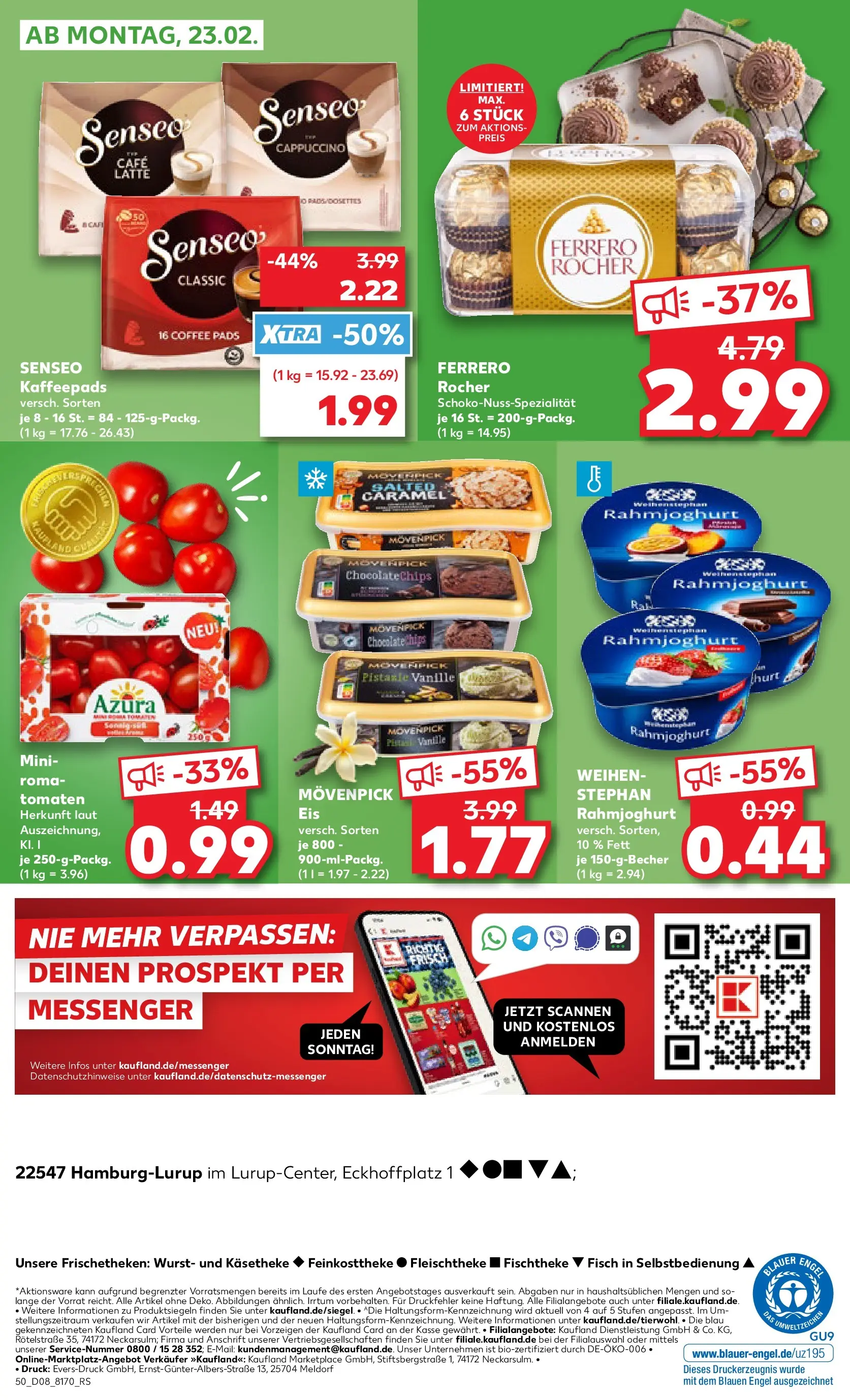 Prospekt Kaufland ab 18.02.2026 » Angebote Online zum Blättern | Seite: 58 | Produkte: Senseo, Tomaten, Movenpick eis, Wurst