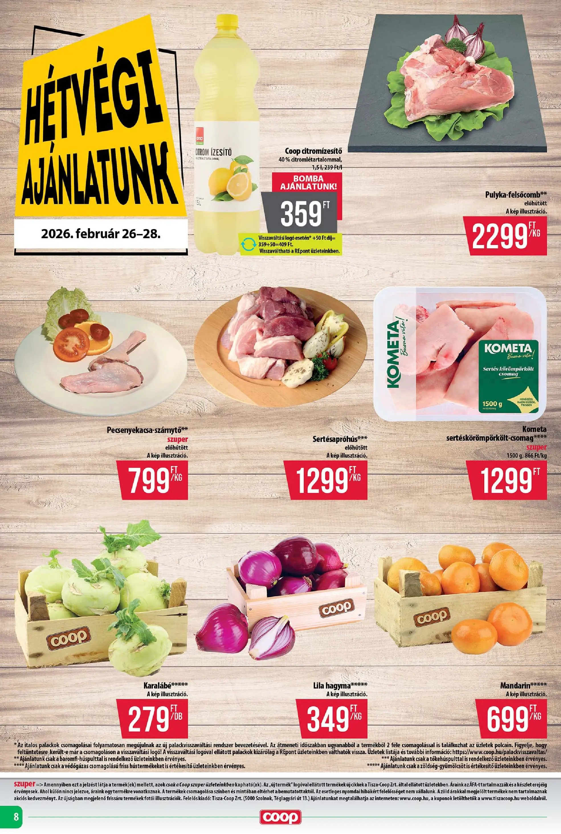 Ajánlatok - Coop újság érvényessége 2026.03.04-igg- - 2026.02.22. -tól/töl > akció, lapozható szórólap 🛍️ | Oldal: 8 | Termékek: Mandarin, Hagyma