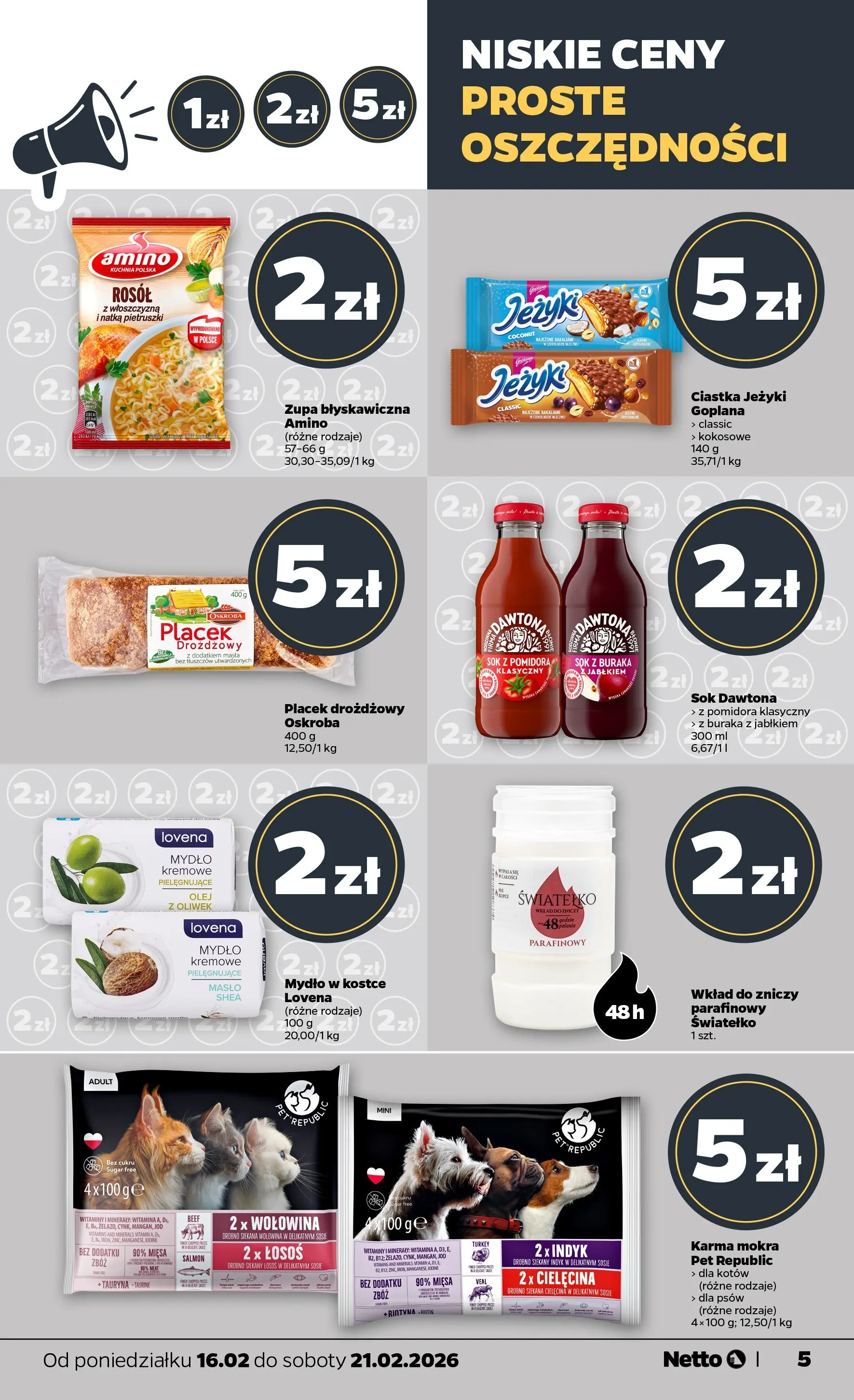 Netto - NETTO T08A ważne do 21.02.2026 od 15.02.2026 - Aktualne promocje | Strona: 5 | Produkty: Łosoś, Masło, Sok, Mydło
